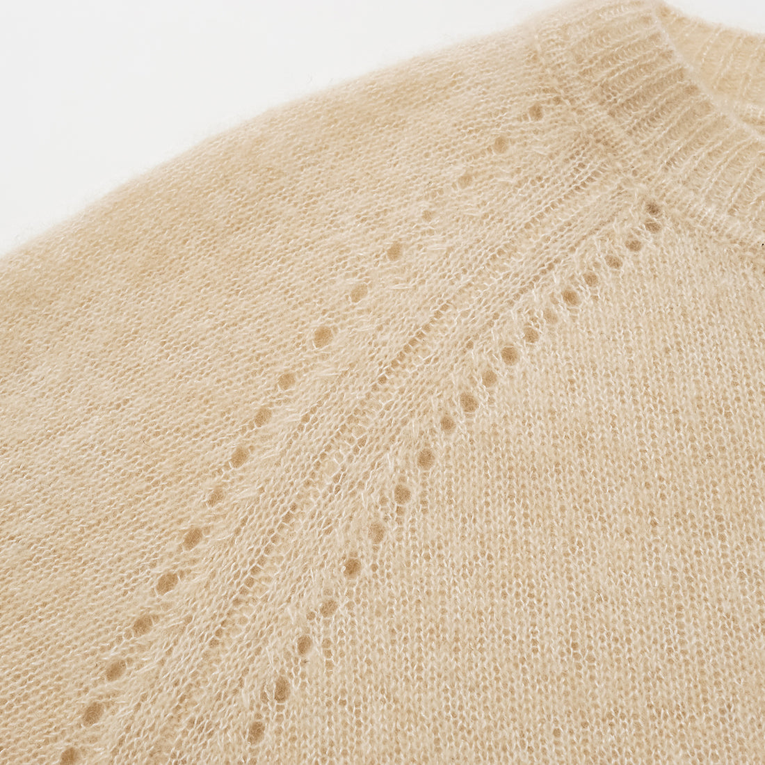 Autumn Diary Silk Cashmere 3/4 Sleeve Top—Vanilla Cake