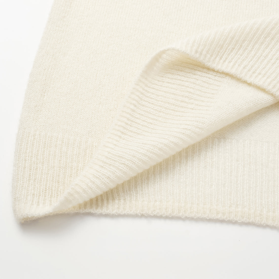 "Autumn Diary" Silk Cashmere Half Sleeve Top—Milk