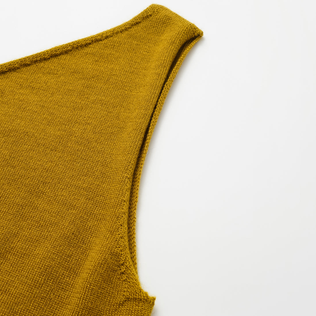 "Autumn Diary" 100% Cashmere Off-shoulder Top—Mustard