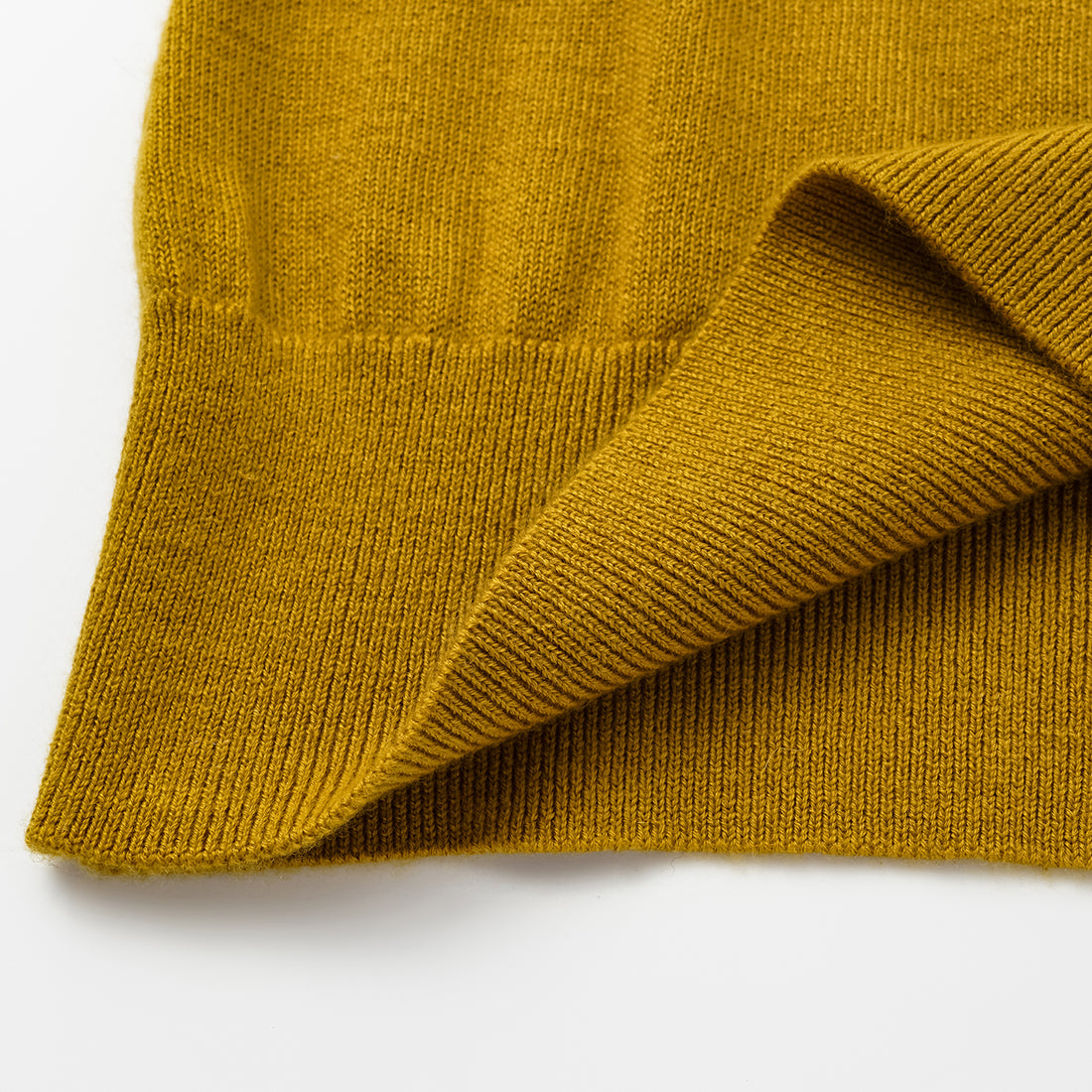 "Autumn Diary" 100% Cashmere Off-shoulder Top—Mustard