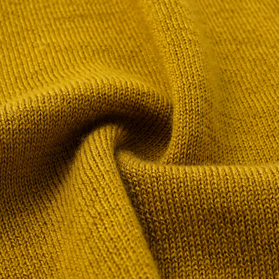 "Autumn Diary" 100% Cashmere Off-shoulder Top—Mustard