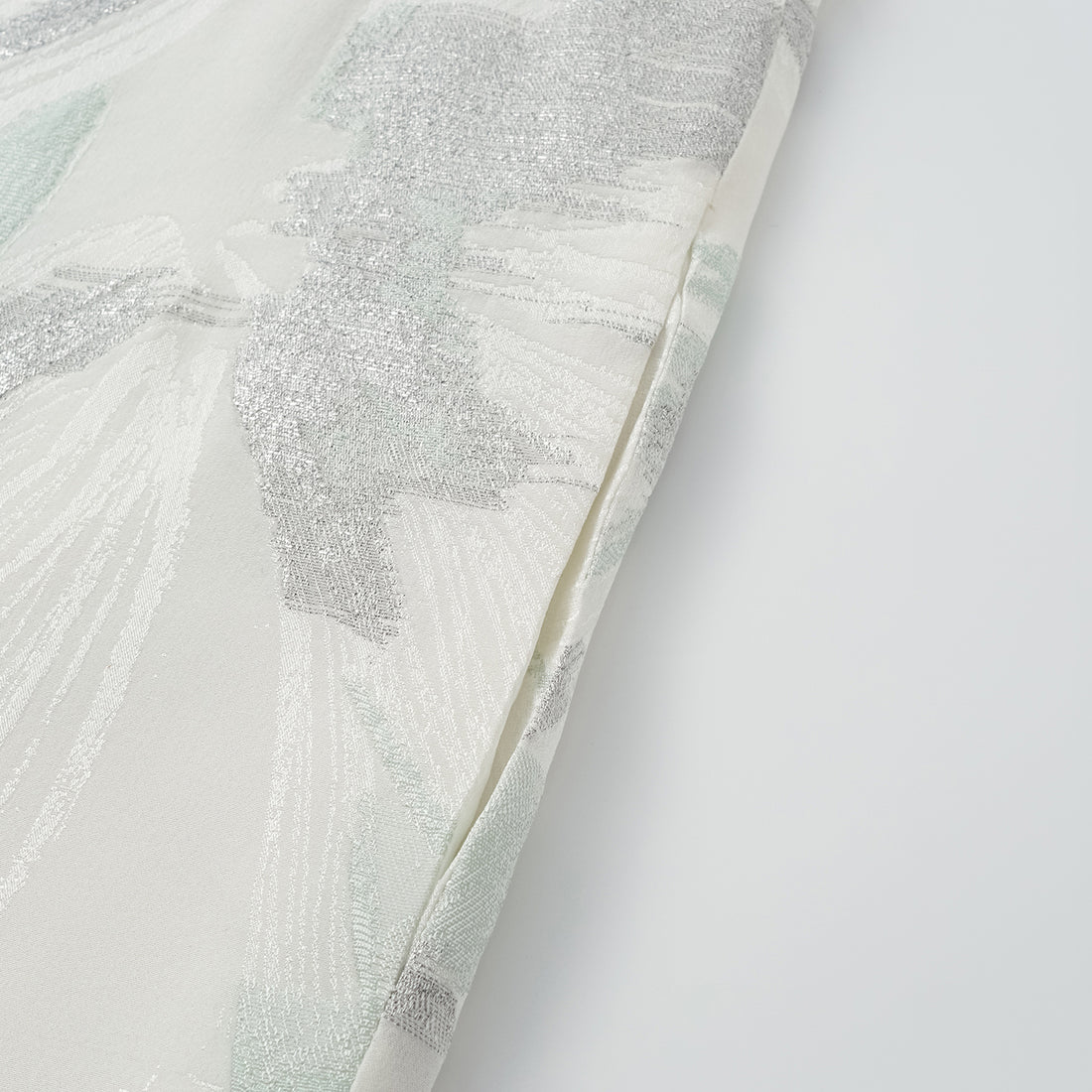 "Spring" Italian burnt silk jacquard light Chinese style jumpsuit