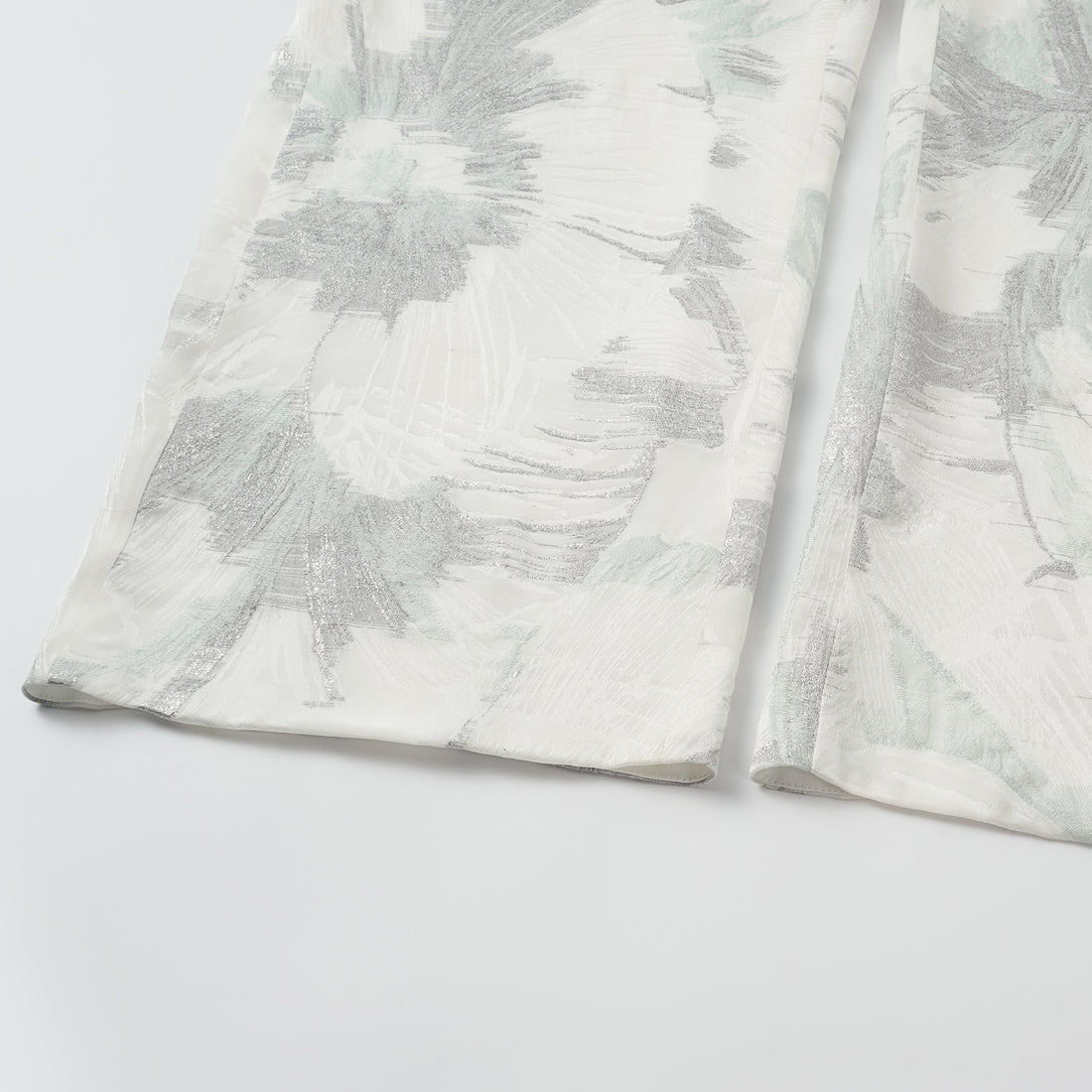"Spring" Italian burnt silk jacquard light Chinese style jumpsuit