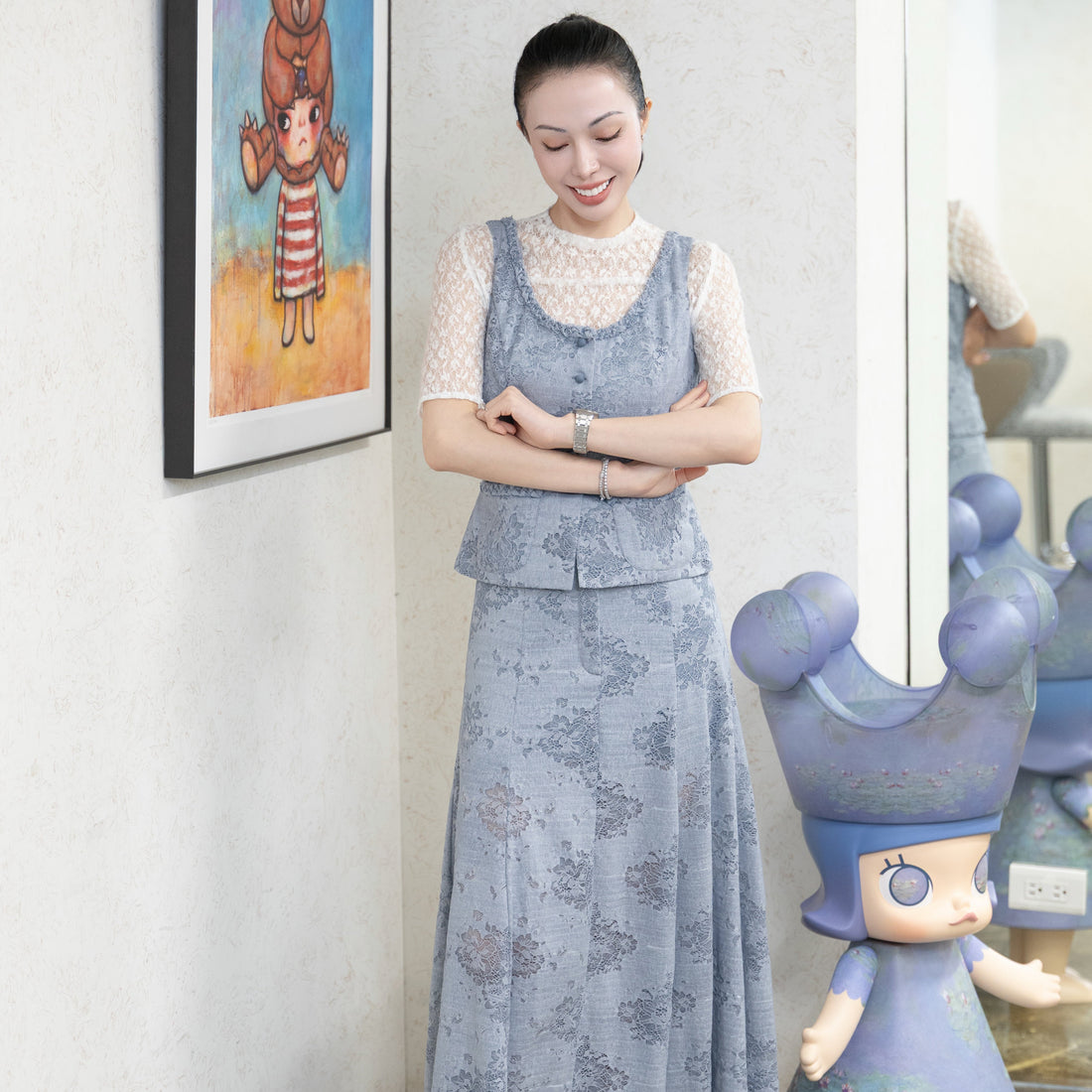 “Chelsea Citywalk”日本織花蕾絲馬甲背心—Thé Parisien午後茶敘