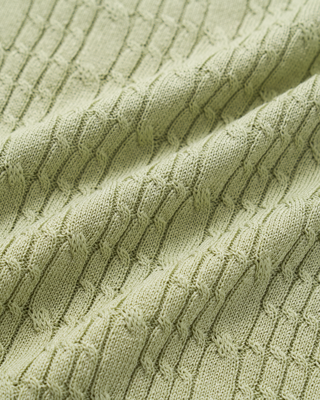 “Pure & Soft”100% 真絲立體麻花薄織上衣 (Yarn by Loro Piana)—Sage Whisper鼠尾草語