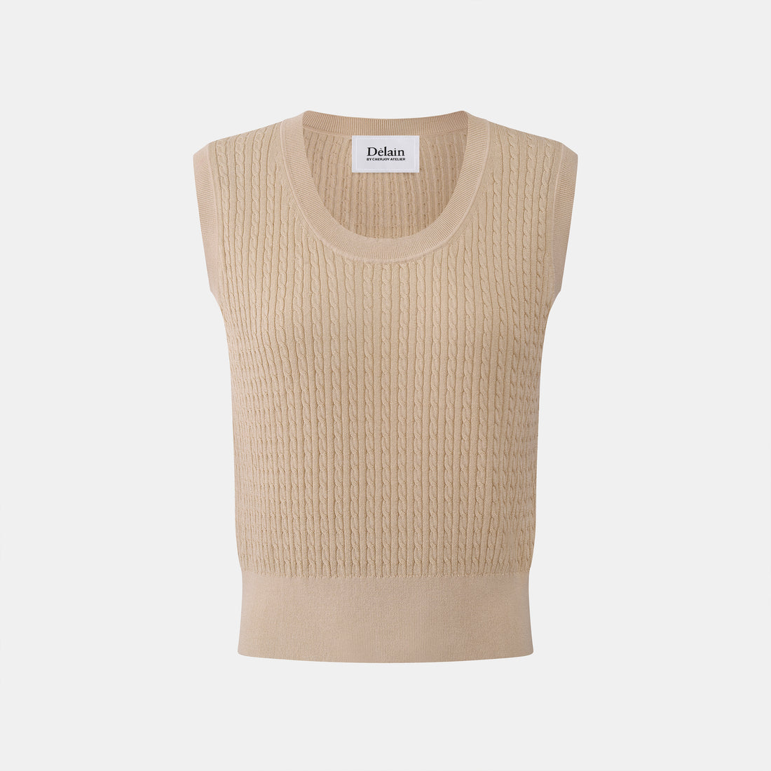 “Pure & Soft”100% 真絲細羅紋薄織背心 (Yarn by Loro Piana)—Bergamot佛手柑香