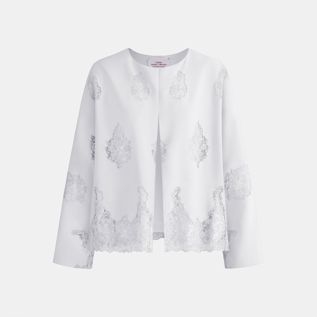 “法國織花工藝 • Pearl Veil 珍珠薄紗”蕾絲 Oversized 披肩外套 1