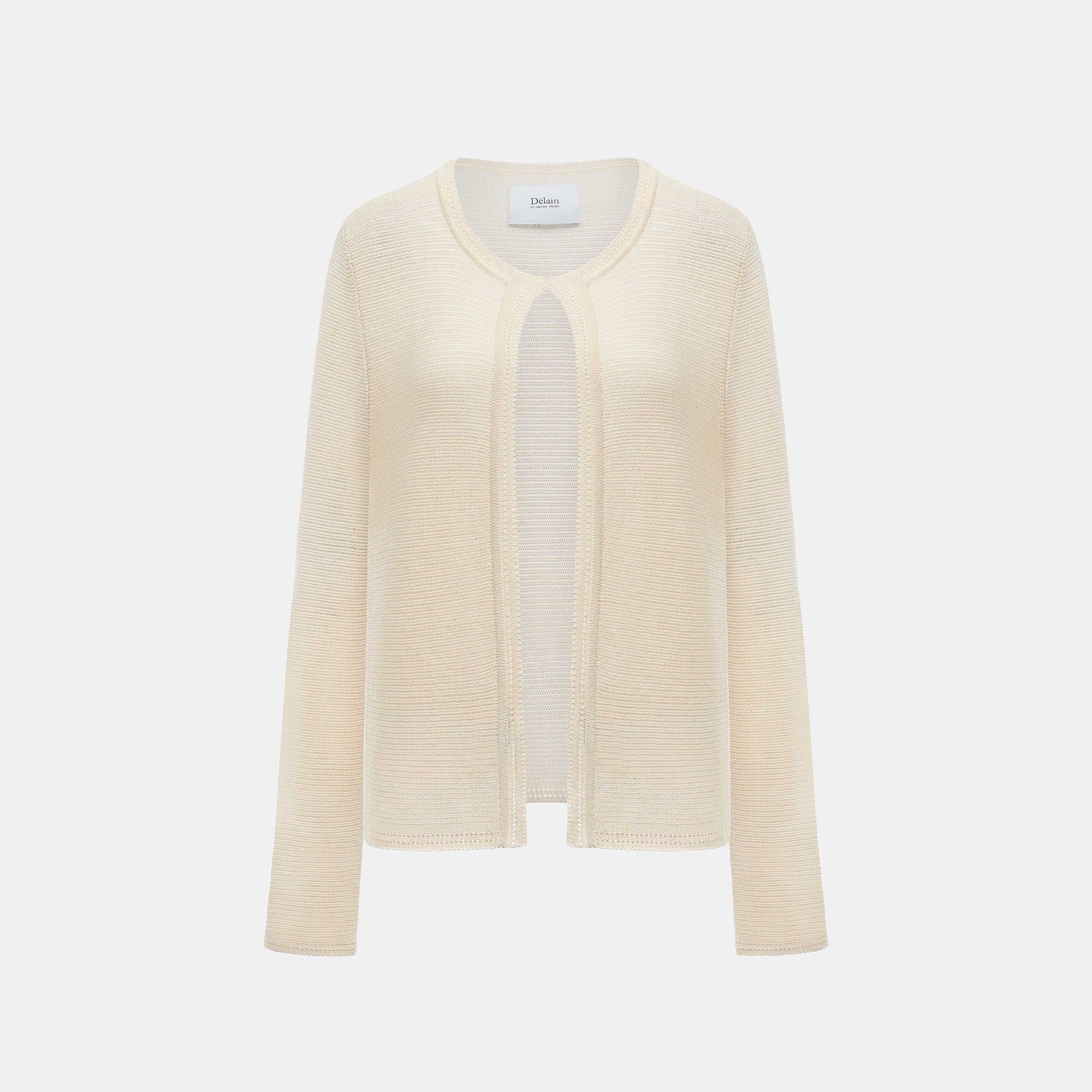 “Spring Diary”真絲長絨棉細針柔感星點針織開衫—Sunlit Grain 日映穀影