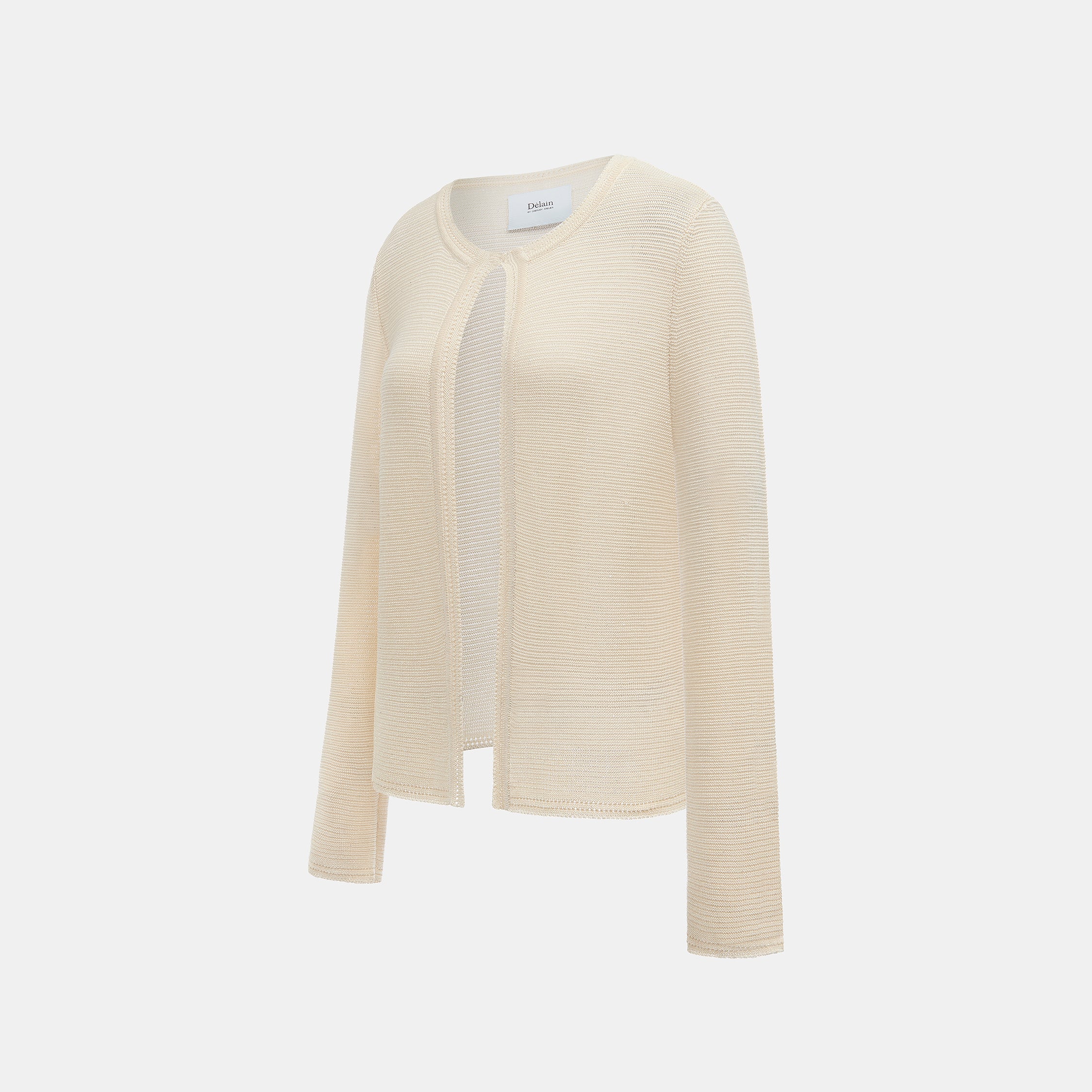 “Spring Diary”真絲長絨棉細針柔感星點針織開衫—Sunlit Grain 日映穀影