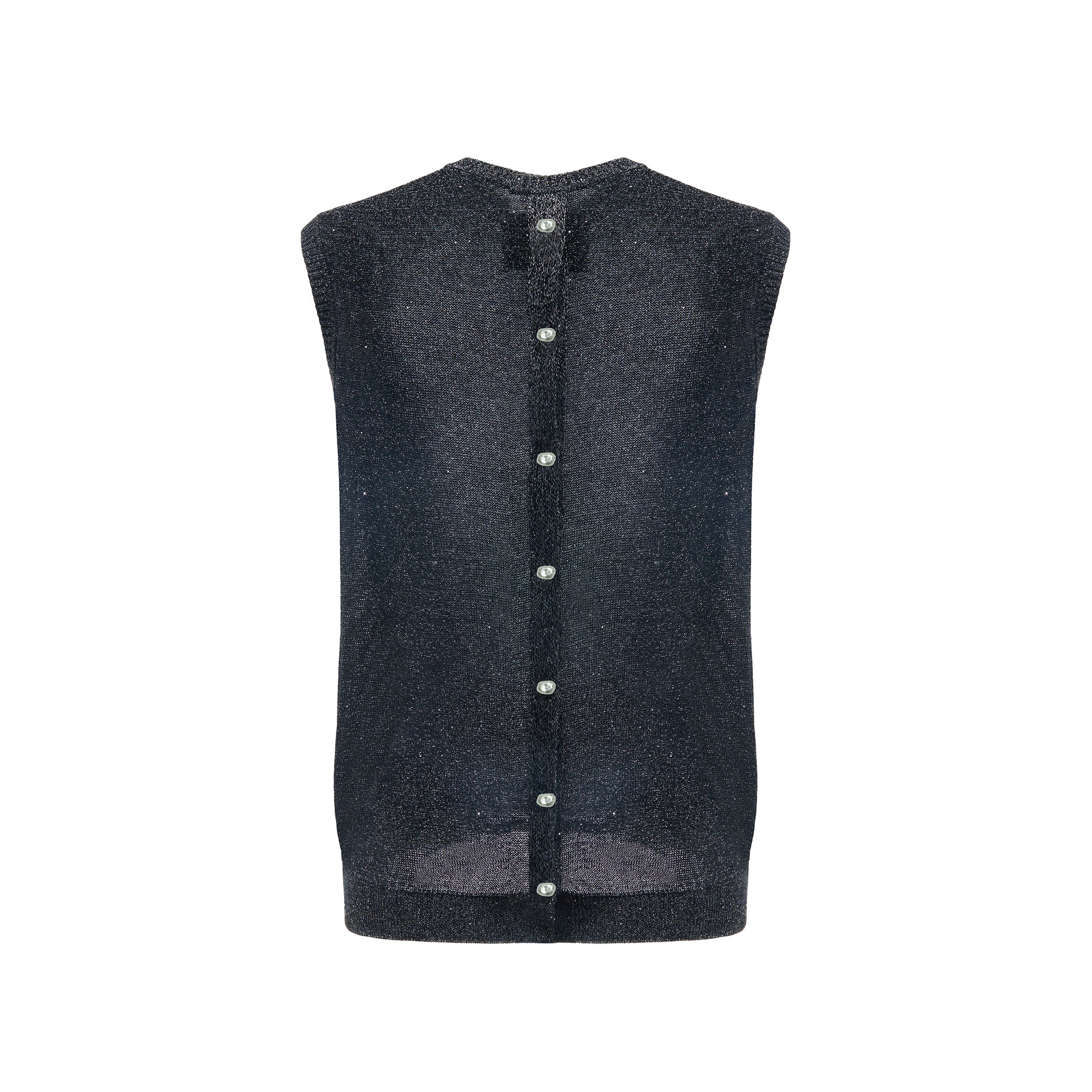 “Spring Diary”真絲長絨棉細針柔感星點針織上衣—Night Ink 星夜墨影