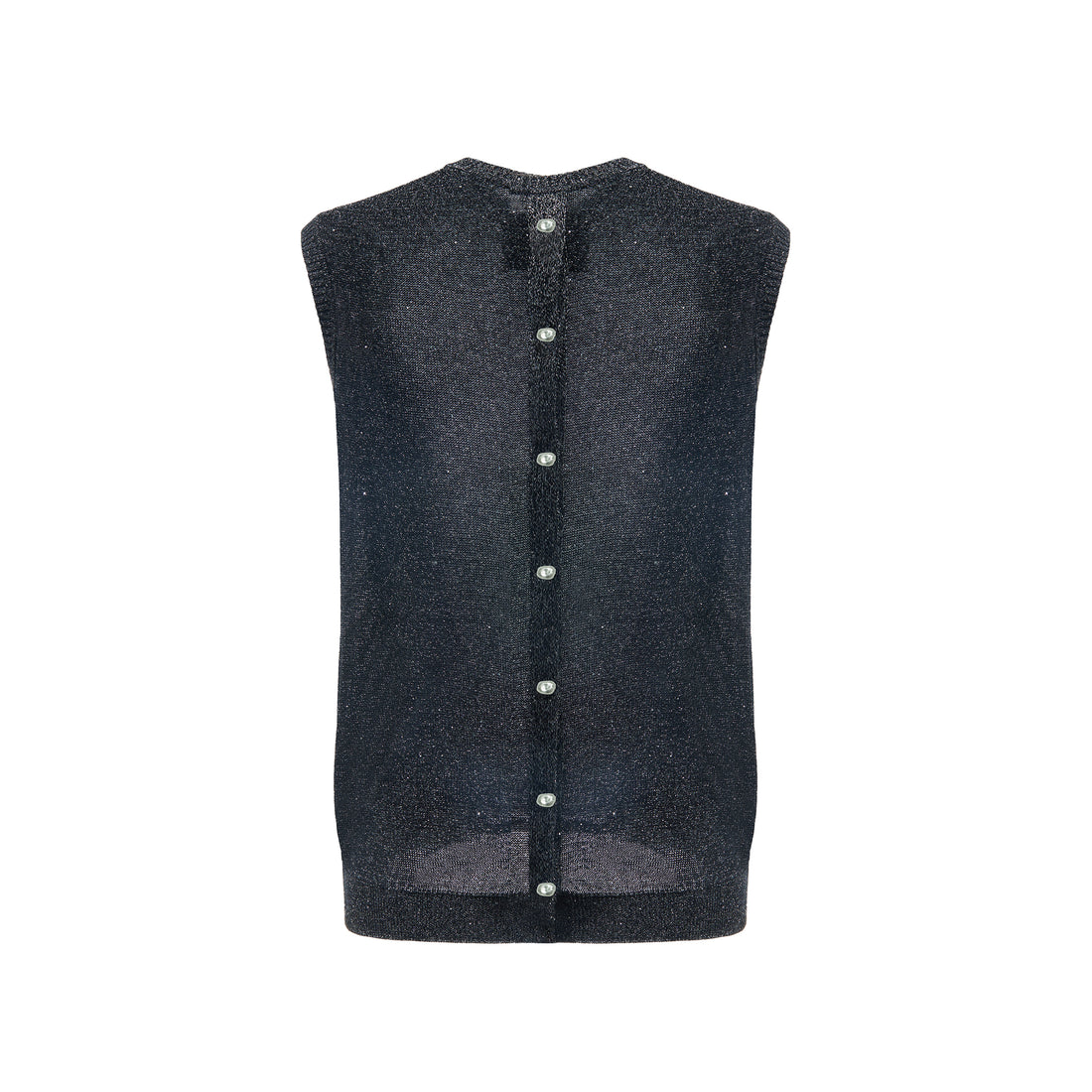 “Spring Diary”真絲長絨棉細針柔感星點針織上衣—Night Ink 星夜墨影