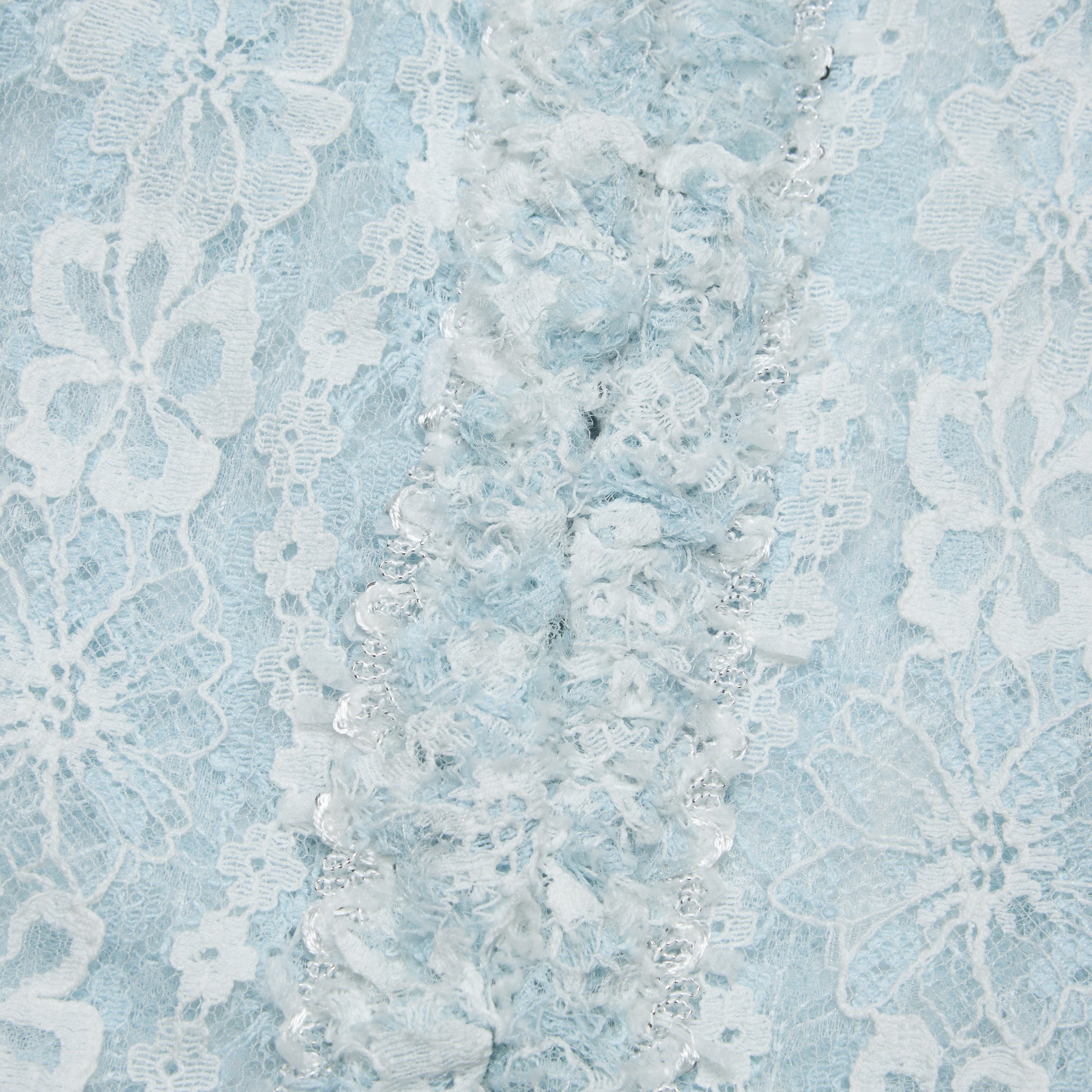 “Quiet Mastery”法國織花二重奏蕾絲外套—Bleu Printemps 春日漫步