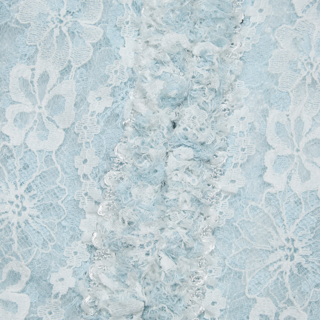 “Quiet Mastery”法國織花二重奏蕾絲外套—Bleu Printemps 春日漫步
