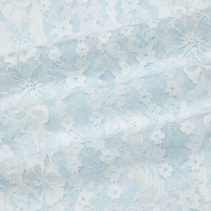 “Quiet Mastery”法國織花二重奏蕾絲褲裙—Bleu Printemps 春日漫步