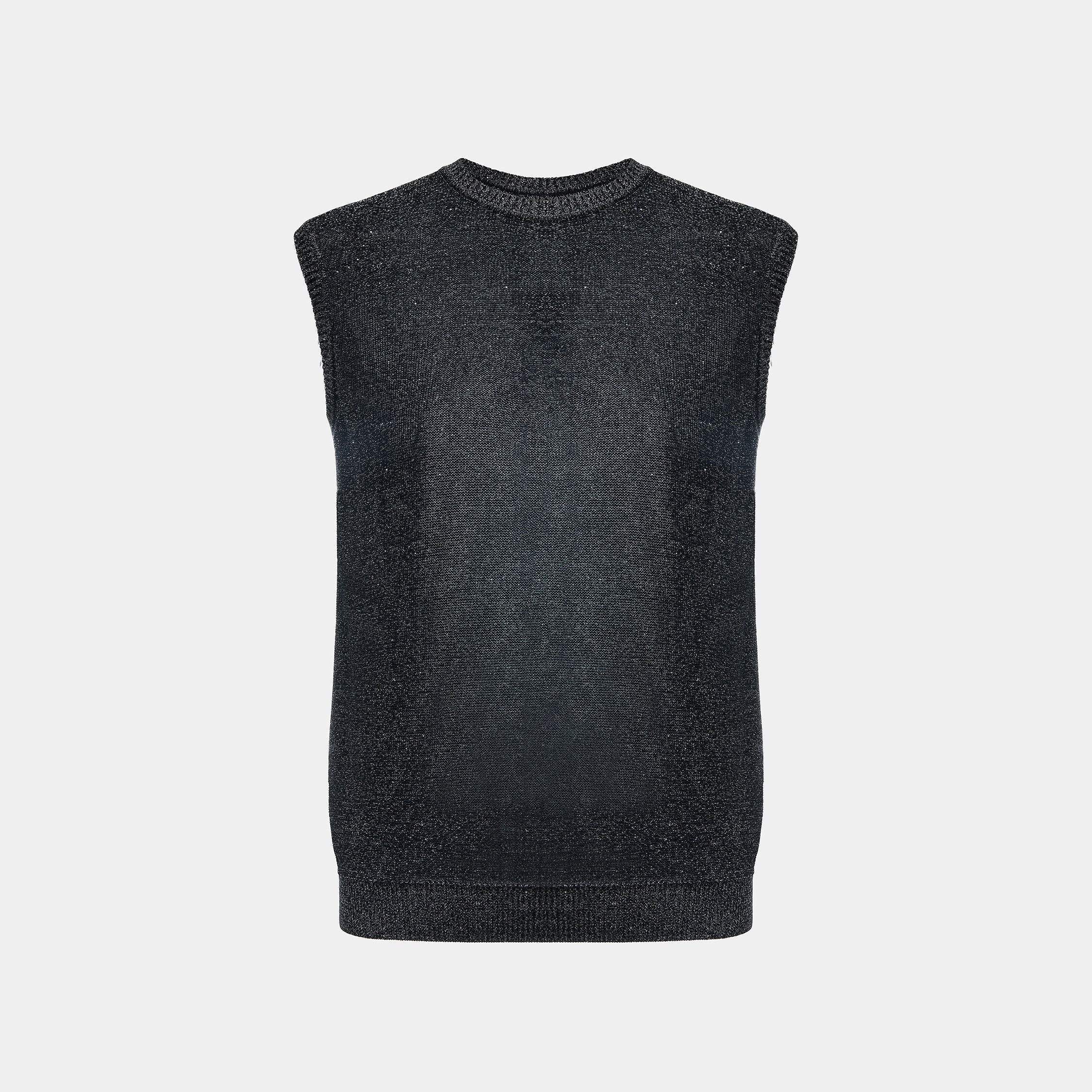 “Spring Diary”真絲長絨棉細針柔感星點針織上衣—Night Ink 星夜墨影