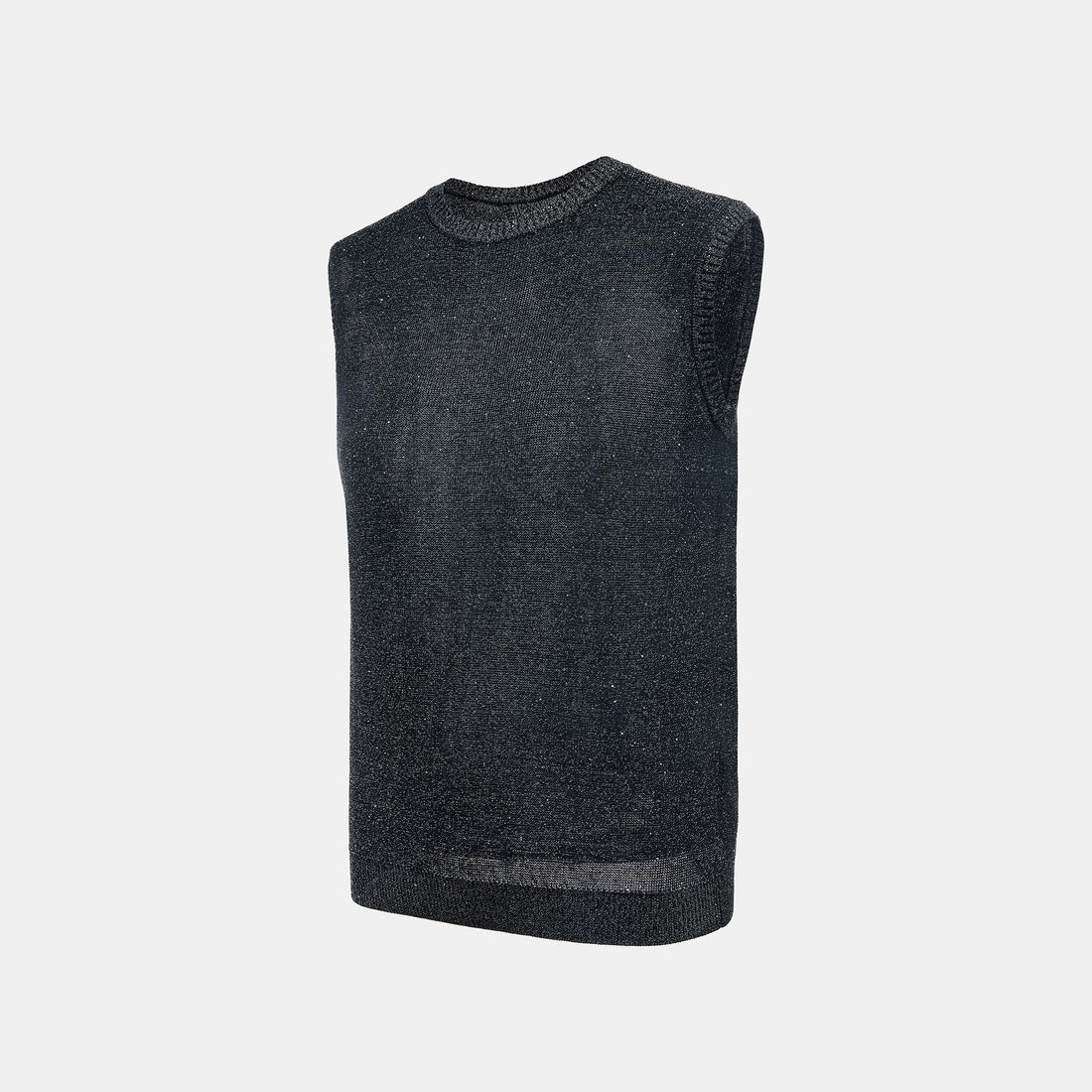 “Spring Diary”真絲長絨棉細針柔感星點針織上衣—Night Ink 星夜墨影