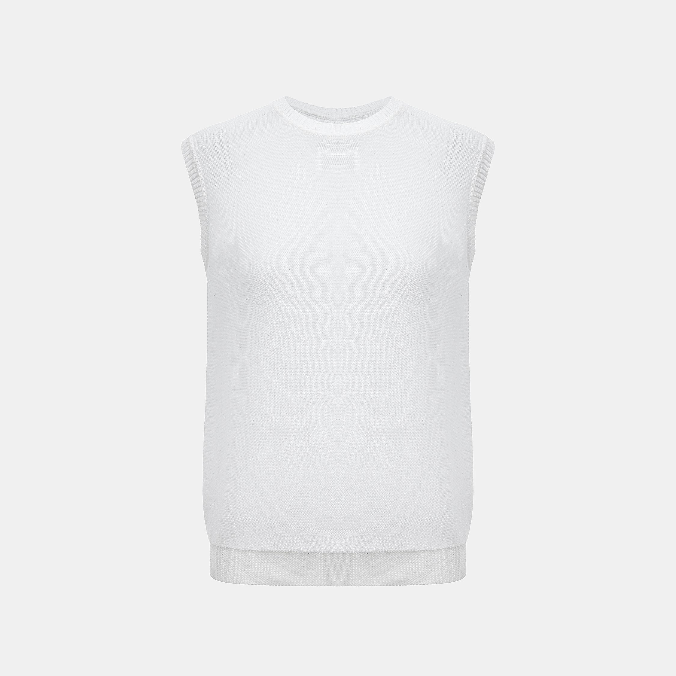 “Spring Diary”真絲長絨棉細針柔感星點針織上衣—Soft Parchment 柔紙之境