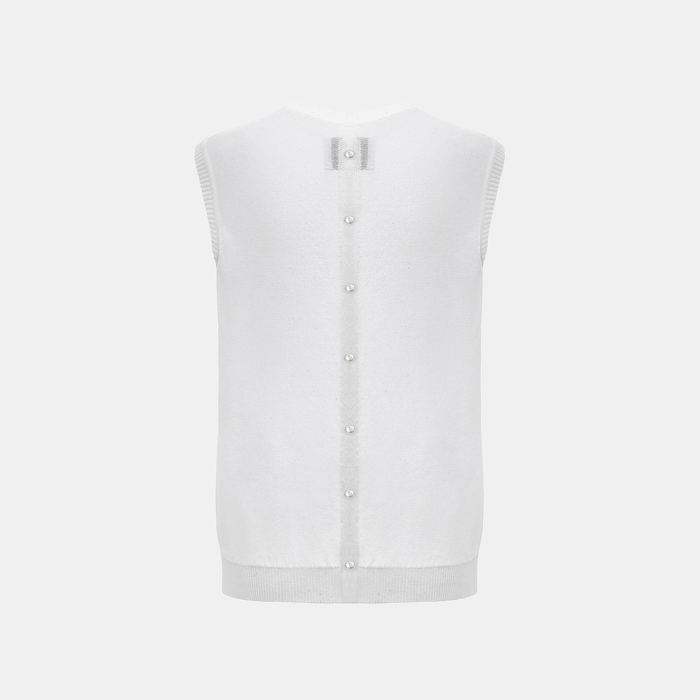 “Spring Diary”真絲長絨棉細針柔感星點針織上衣—Soft Parchment 柔紙之境