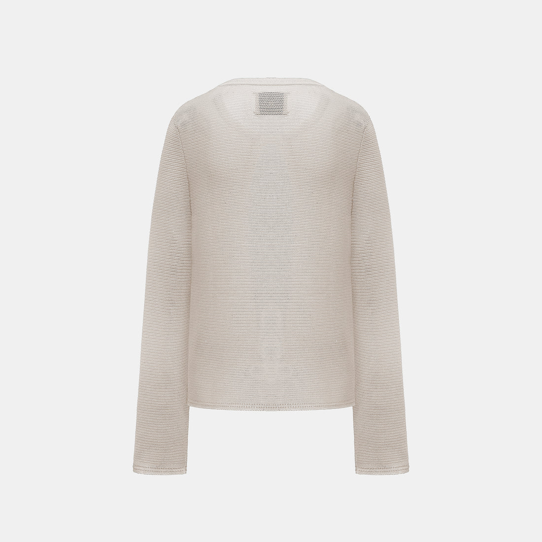 “Spring Diary”真絲長絨棉細針柔感星點針織開衫—Morning Frost 晨霜微光