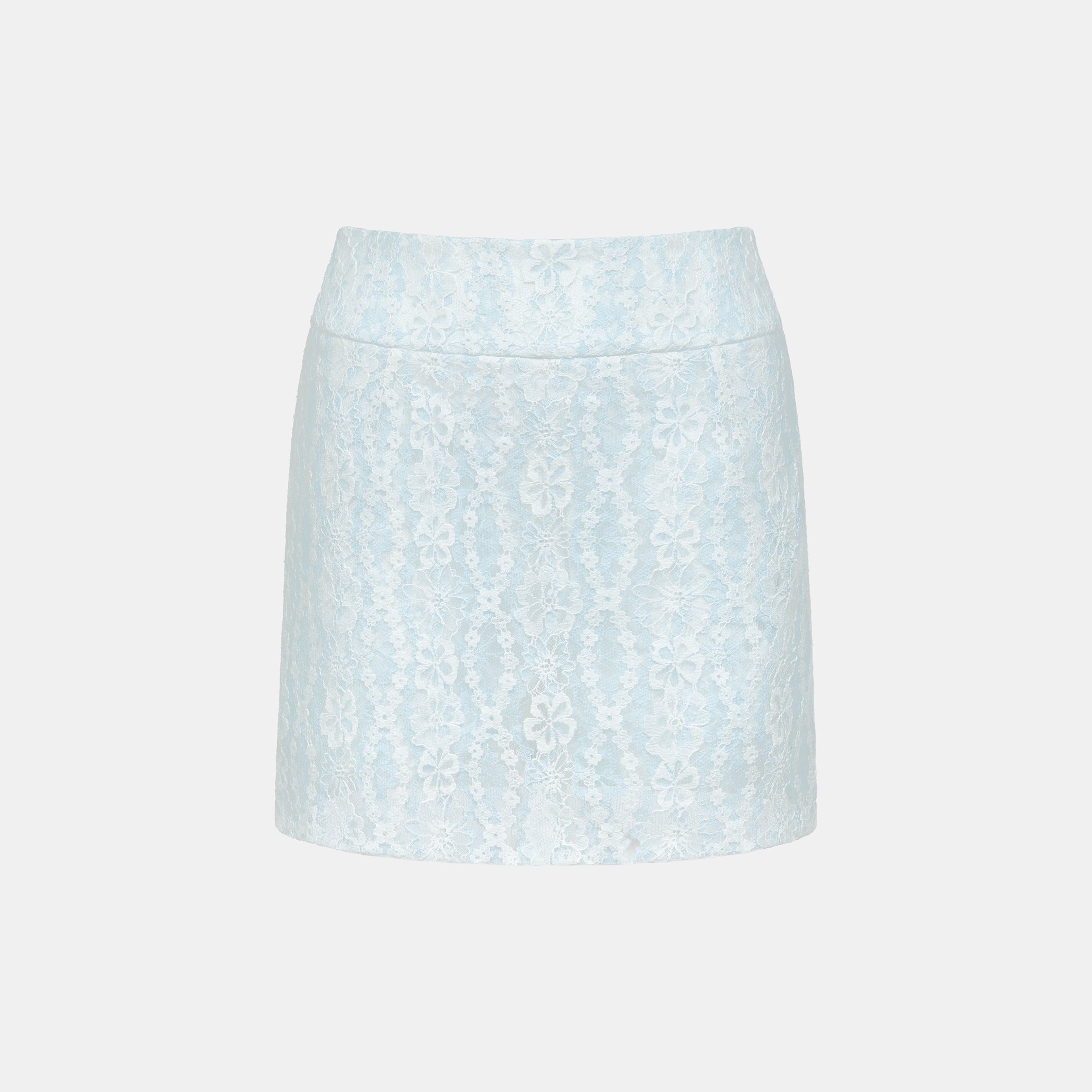 “Quiet Mastery”法國織花二重奏蕾絲褲裙—Bleu Printemps 春日漫步