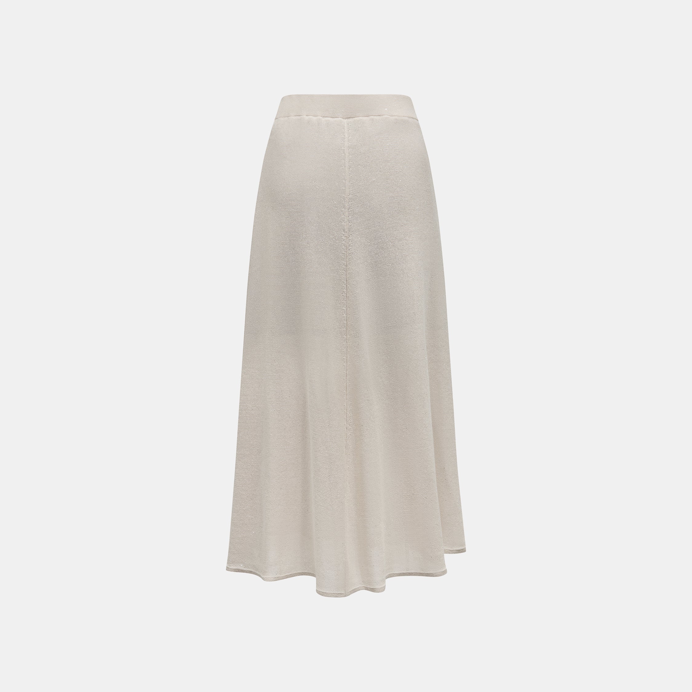 “Spring Diary”真絲長絨棉細針柔感星點針織裙—Morning Frost 晨霜微光