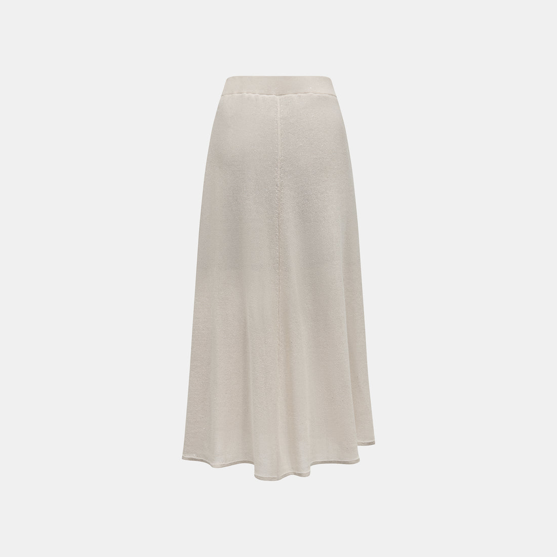 “Spring Diary”真絲長絨棉細針柔感星點針織裙—Morning Frost 晨霜微光