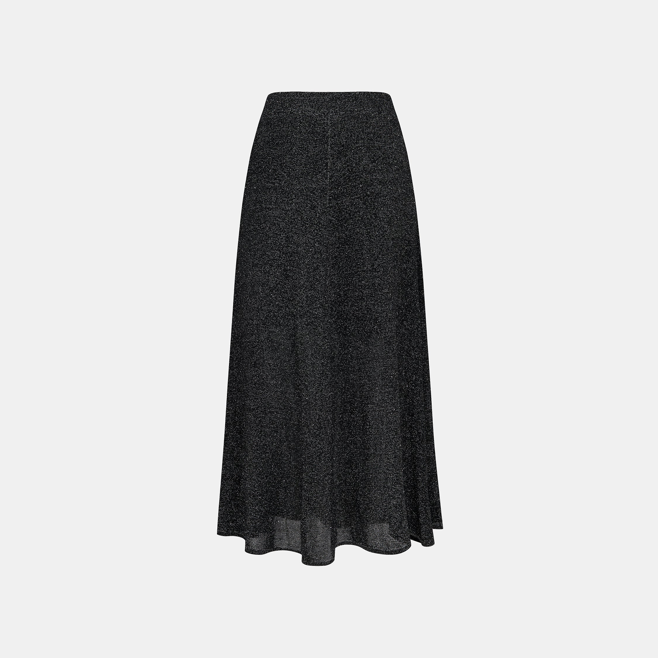 “Spring Diary”真絲長絨棉細針柔感星點針織裙—Night Ink 星夜墨影