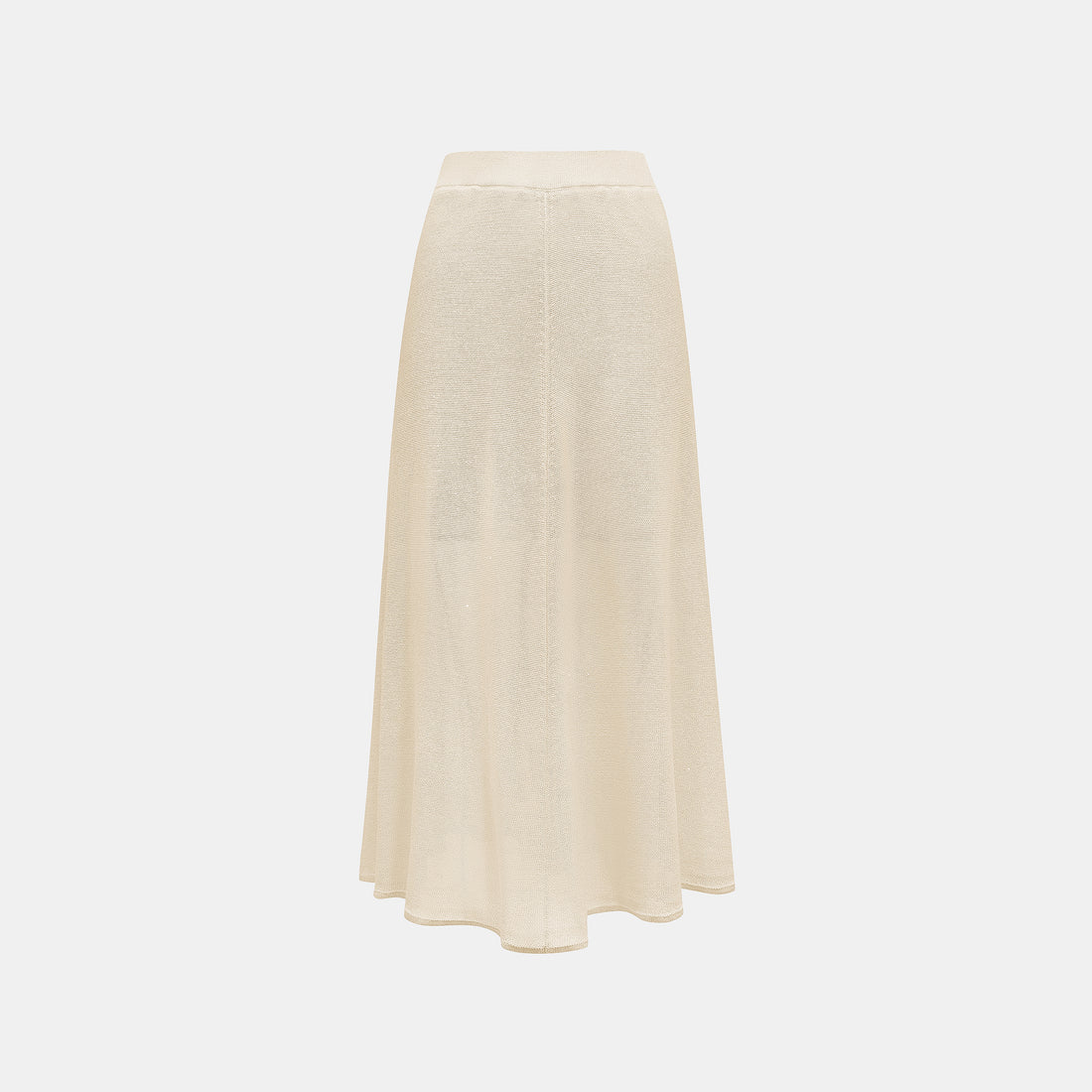 “Spring Diary”真絲長絨棉細針柔感星點針織裙—Sunlit Grain 日映穀影