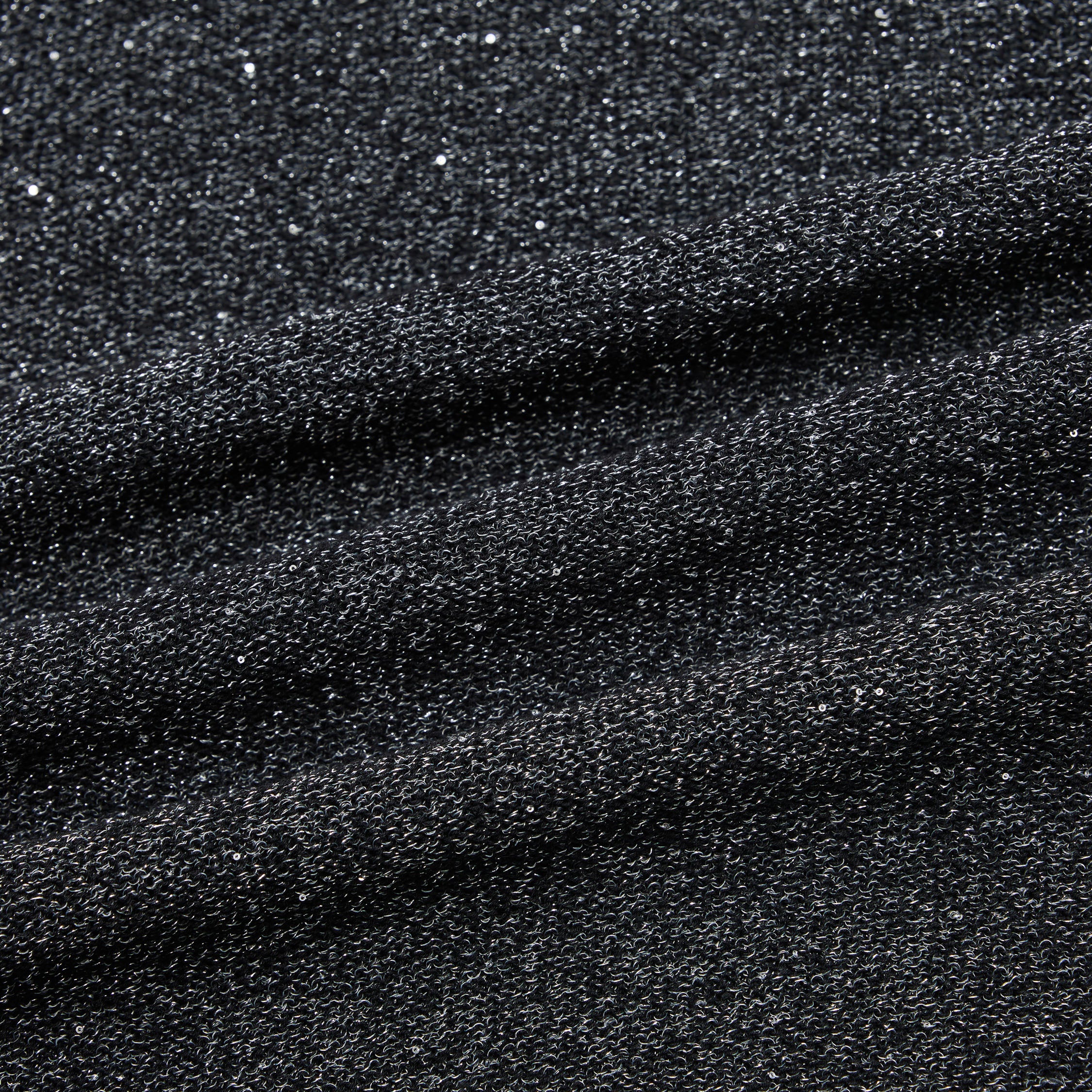 “Spring Diary”真絲長絨棉細針柔感星點針織裙—Night Ink 星夜墨影