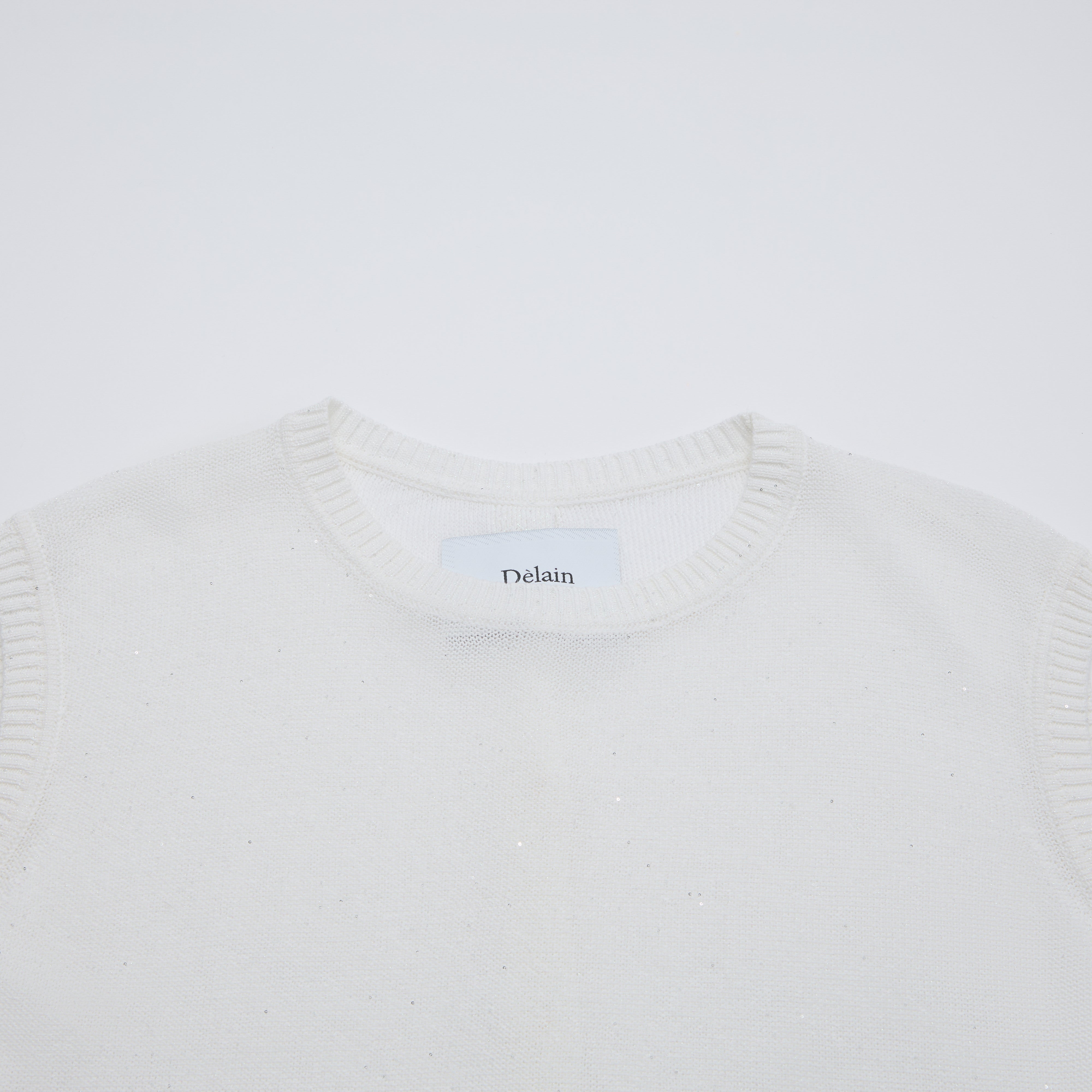 “Spring Diary”真絲長絨棉細針柔感星點針織上衣—Soft Parchment 柔紙之境