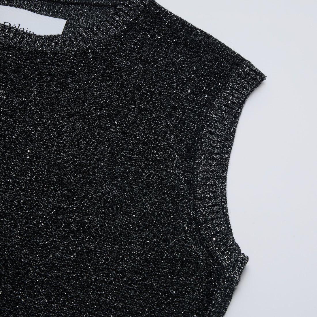 “Spring Diary”真絲長絨棉細針柔感星點針織上衣—Night Ink 星夜墨影