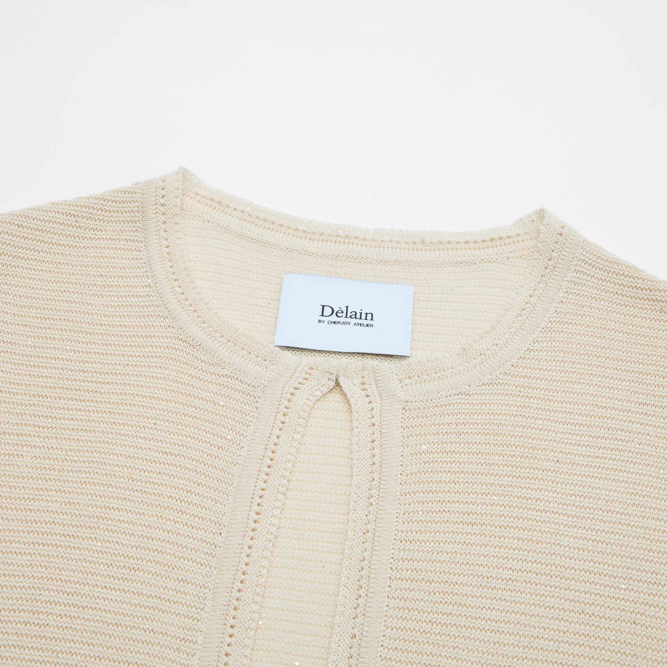 “Spring Diary”真絲長絨棉細針柔感星點針織開衫—Sunlit Grain 日映穀影