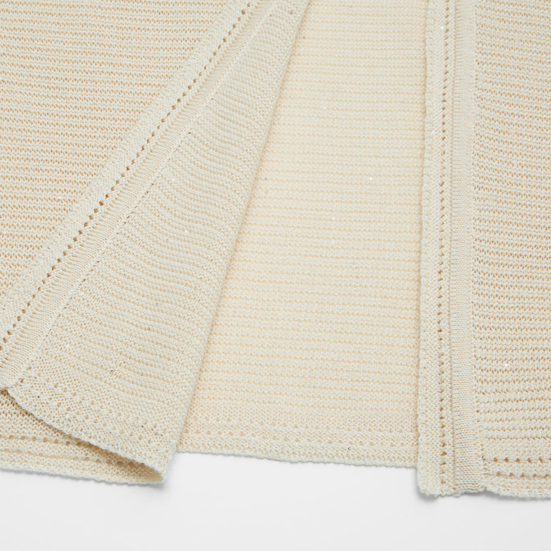 “Spring Diary”真絲長絨棉細針柔感星點針織開衫—Sunlit Grain 日映穀影