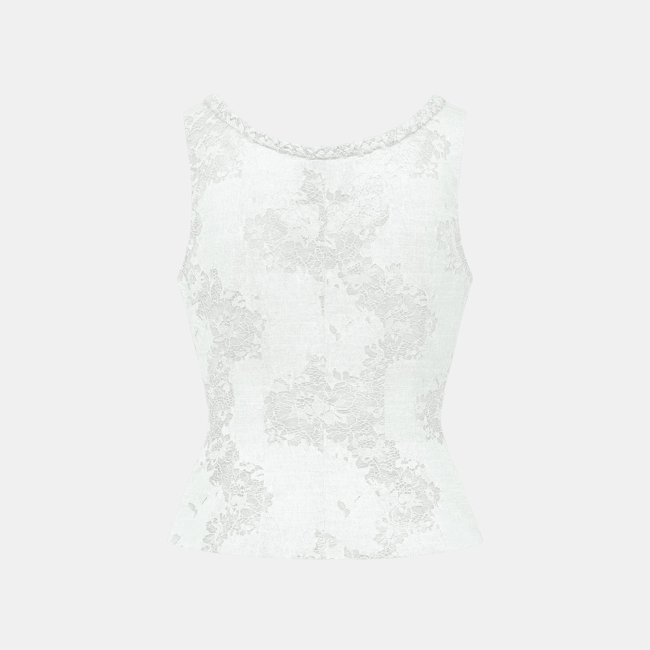 “Chelsea Citywalk”日本織花蕾絲馬甲背心—Galerie Parisienne巴黎長廊