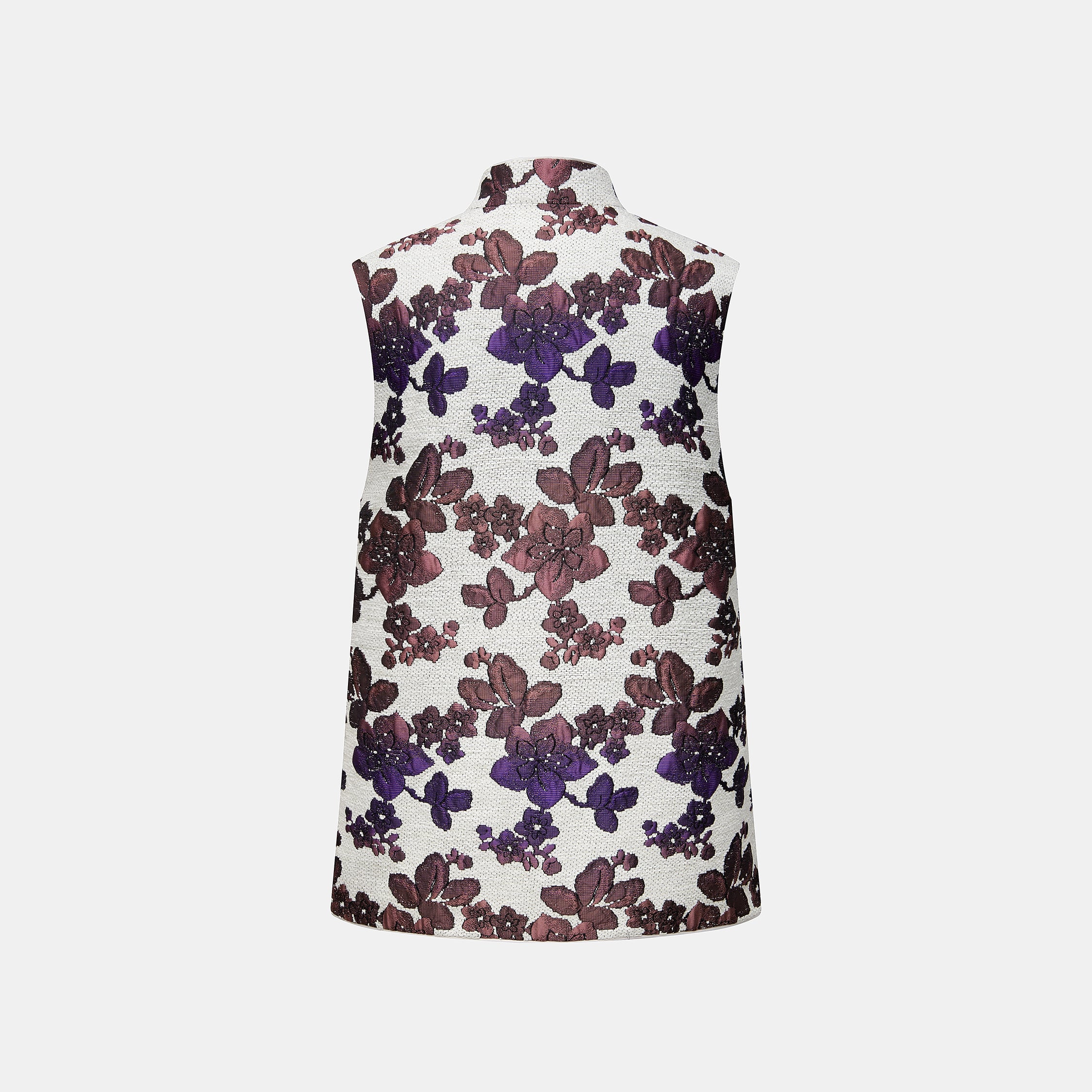 "Imperial Garden Teatime"義大利緹花織錦輕國風背心—Orchid Whisper沁雪幽蘭