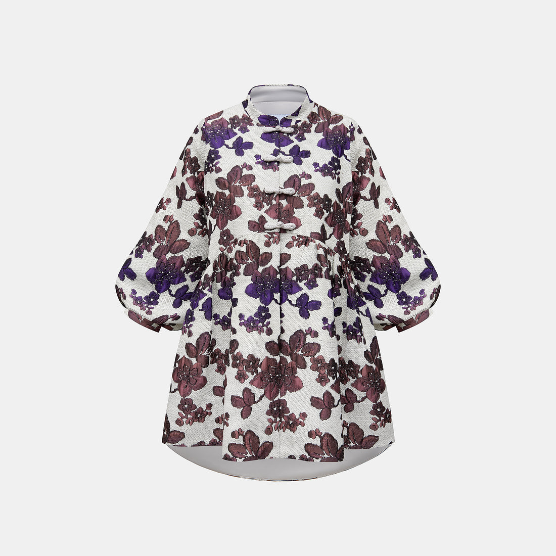 "Imperial Garden Teatime"義大利緹花織錦輕國風外套—Orchid Whisper沁雪幽蘭