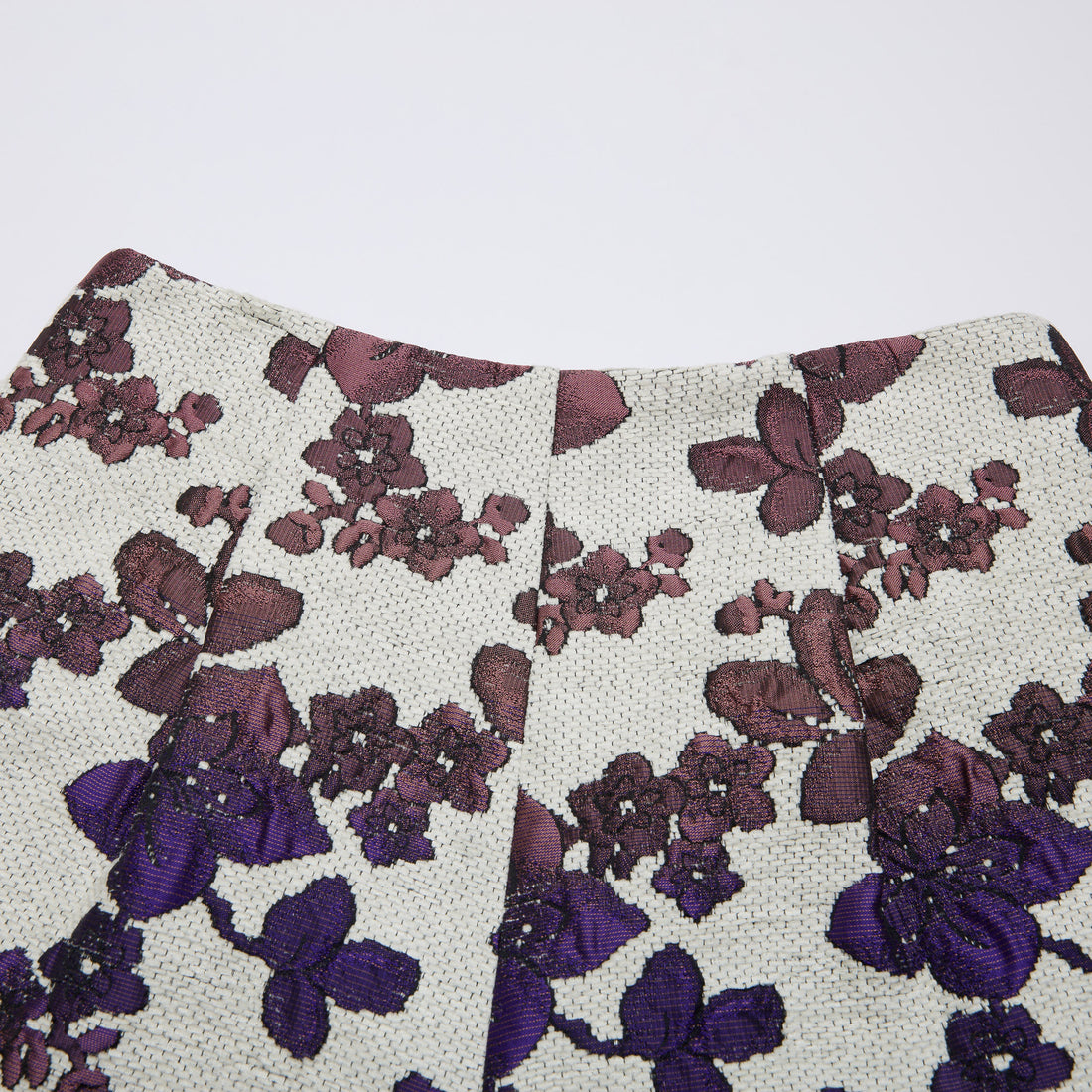 "Imperial Garden Teatime"義大利緹花織錦輕國風短褲—Orchid Whisper沁雪幽蘭