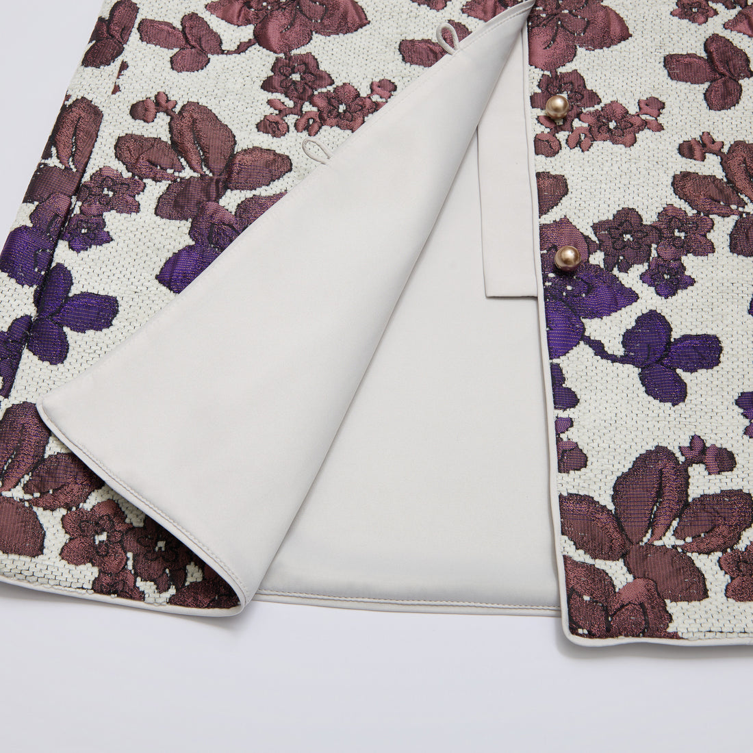 "Imperial Garden Teatime"義大利緹花織錦輕國風背心—Orchid Whisper沁雪幽蘭