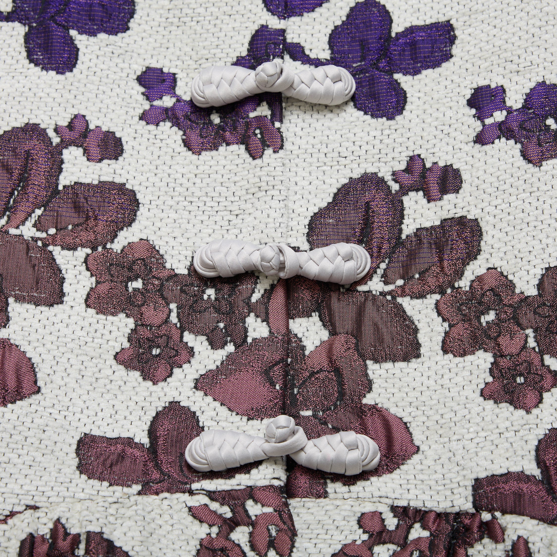 "Imperial Garden Teatime"義大利緹花織錦輕國風外套—Orchid Whisper沁雪幽蘭