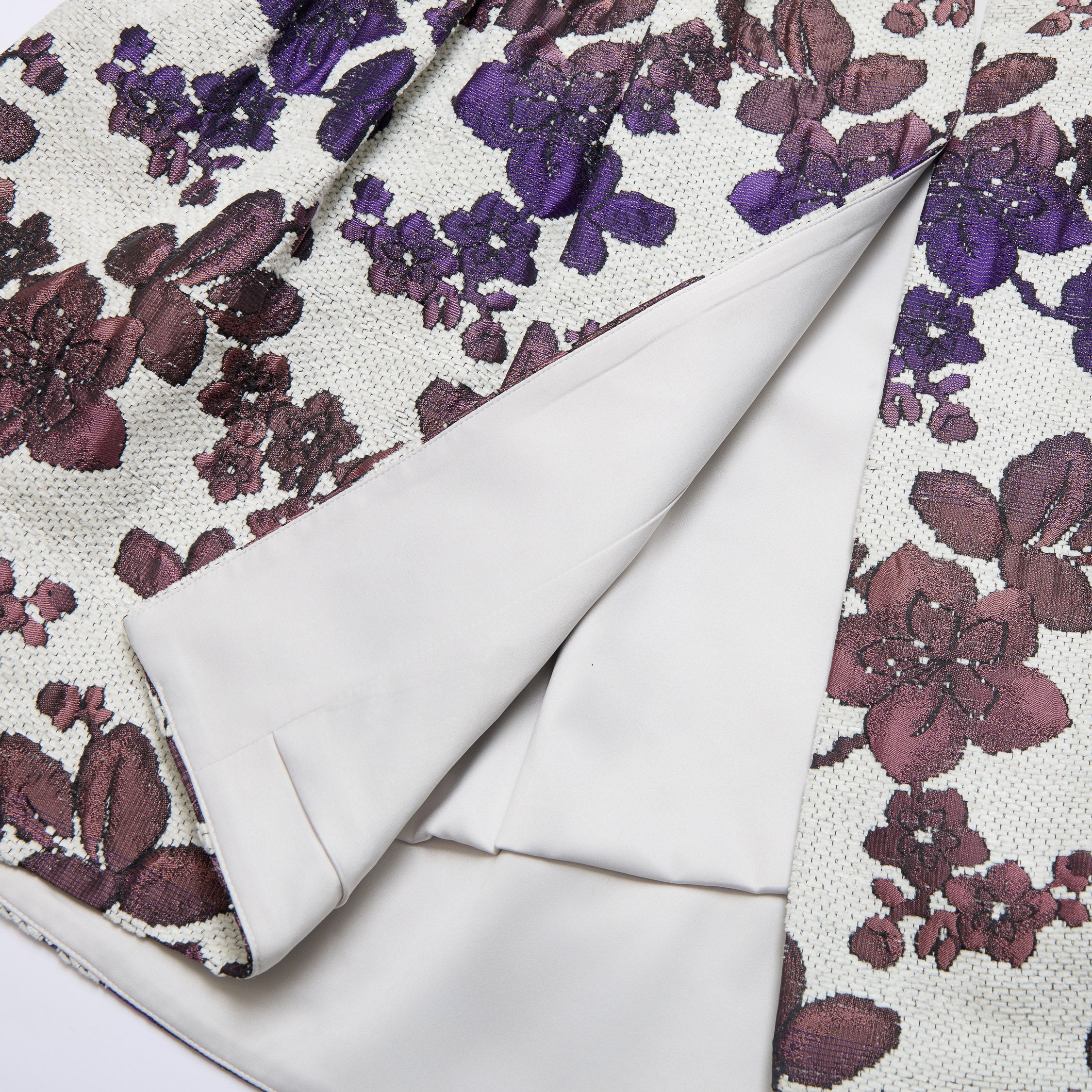 "Imperial Garden Teatime"義大利緹花織錦輕國風外套—Orchid Whisper沁雪幽蘭