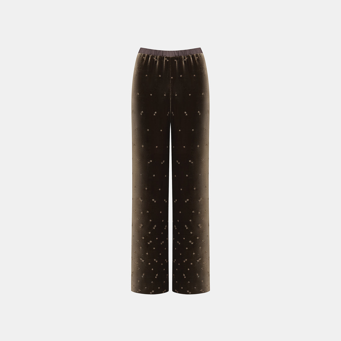 "Imperial Garden Teatime"法國細針嵌點刺繡工藝絲絨長褲—Silent Gleam微光成詩