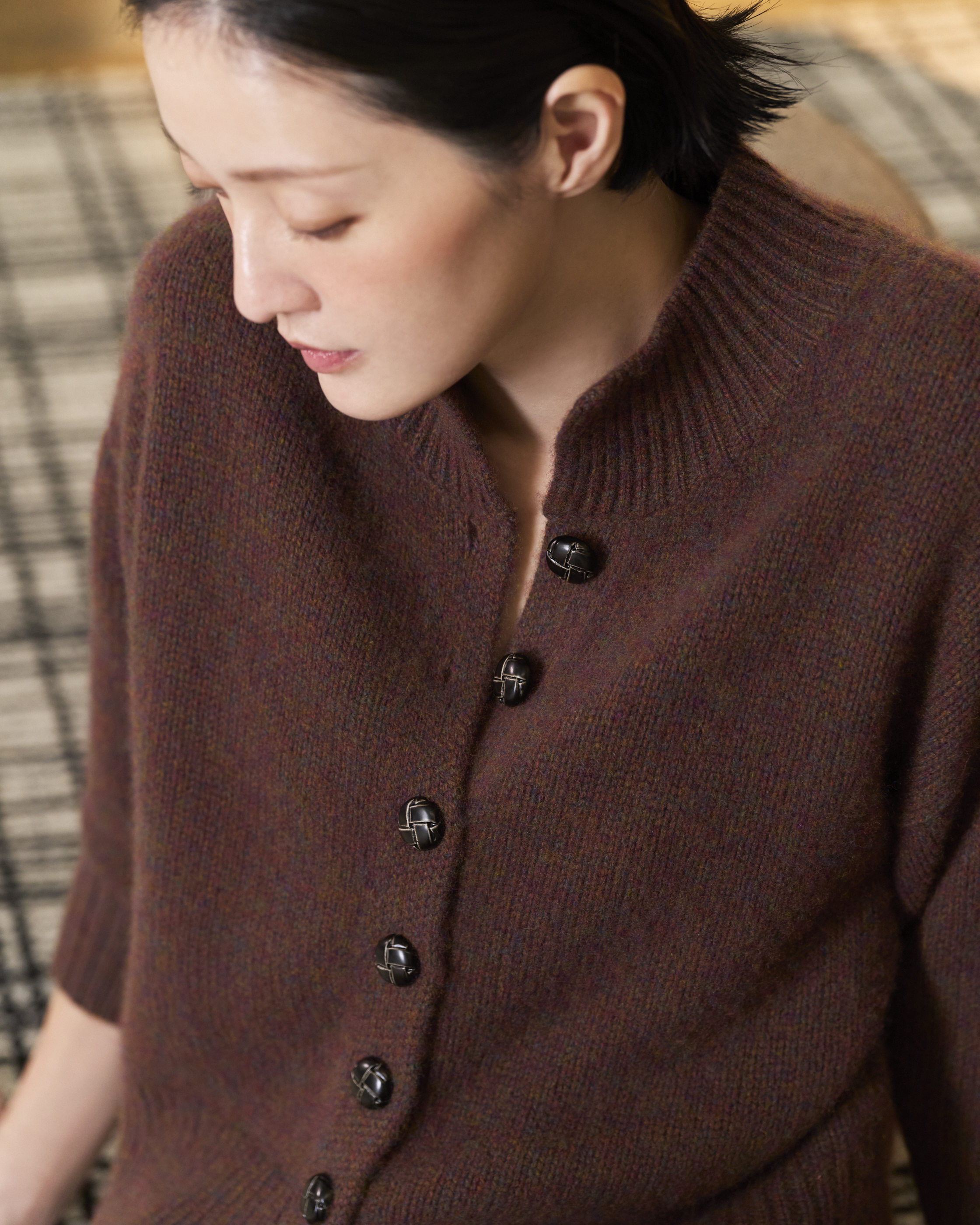 “柔軟偏愛 A Soft Spot • 泰迪棕 Teddy Brown” 100% Cashmere 絨柔細針針織外套 (Yarn by Loro Piana)