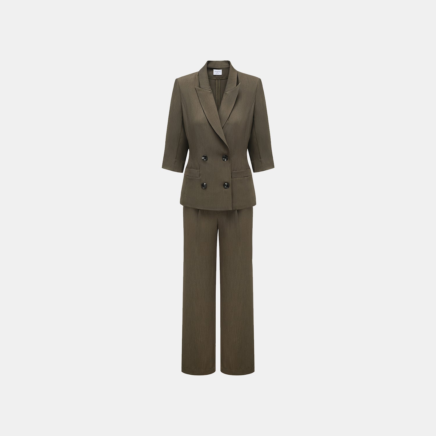 "Westminster weekdays." 義大利輕薄肌理彈性立體剪裁寬褲—Misty Islets煙嶼行舟