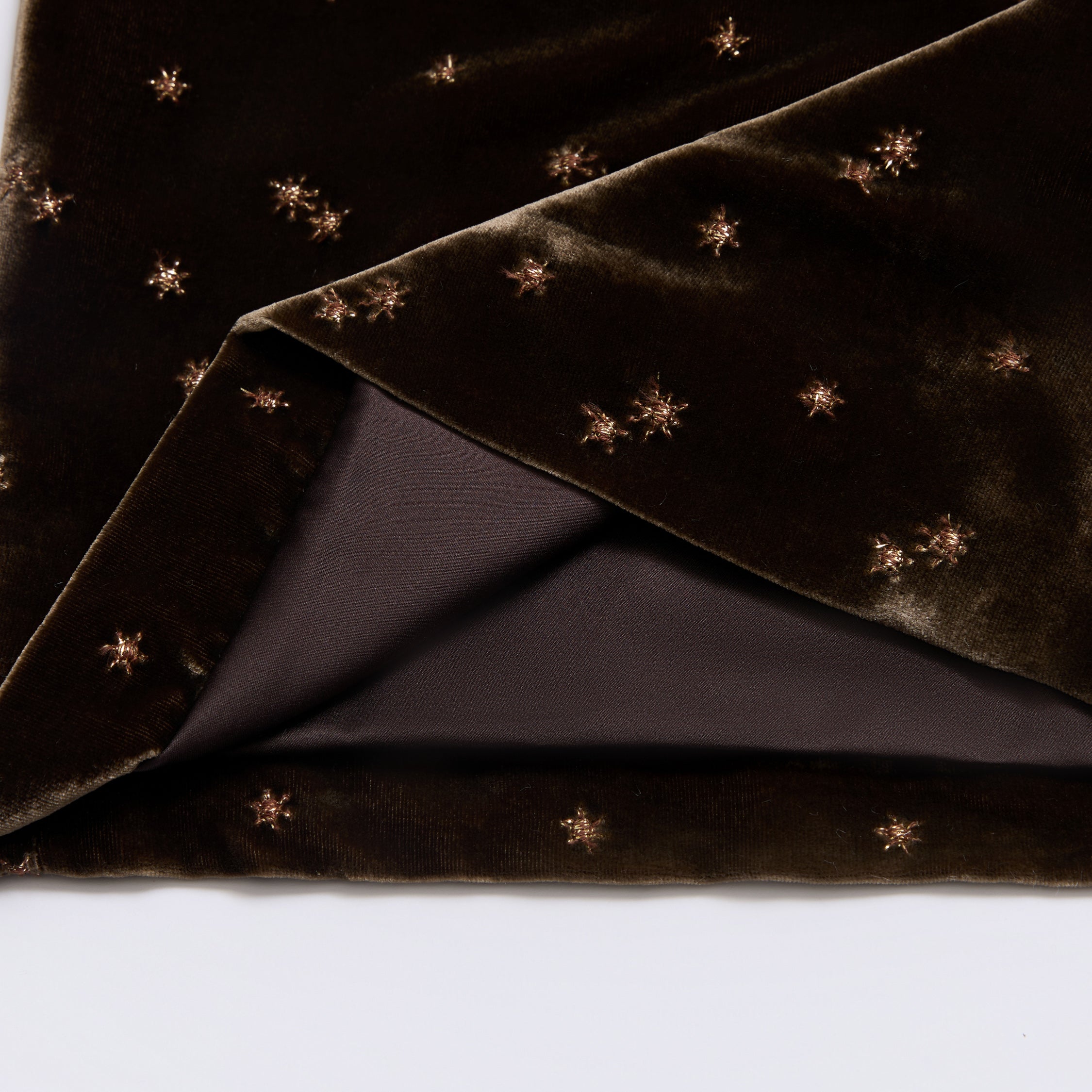 "Imperial Garden Teatime"法國細針嵌點刺繡絲絨立體剪裁長褲—Silent Gleam微光成詩