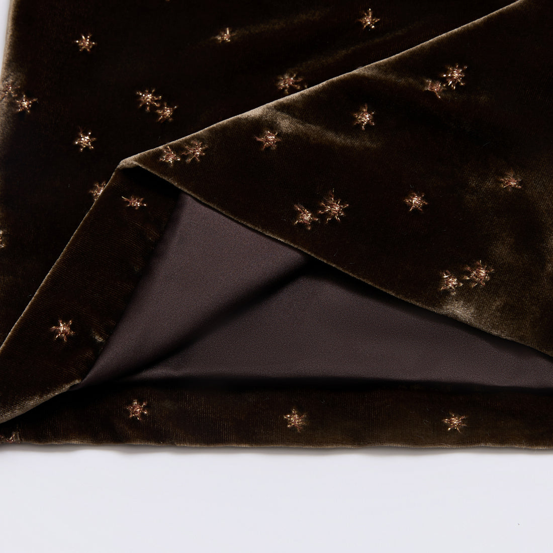 "Imperial Garden Teatime"法國細針嵌點刺繡絲絨立體剪裁長褲—Silent Gleam微光成詩