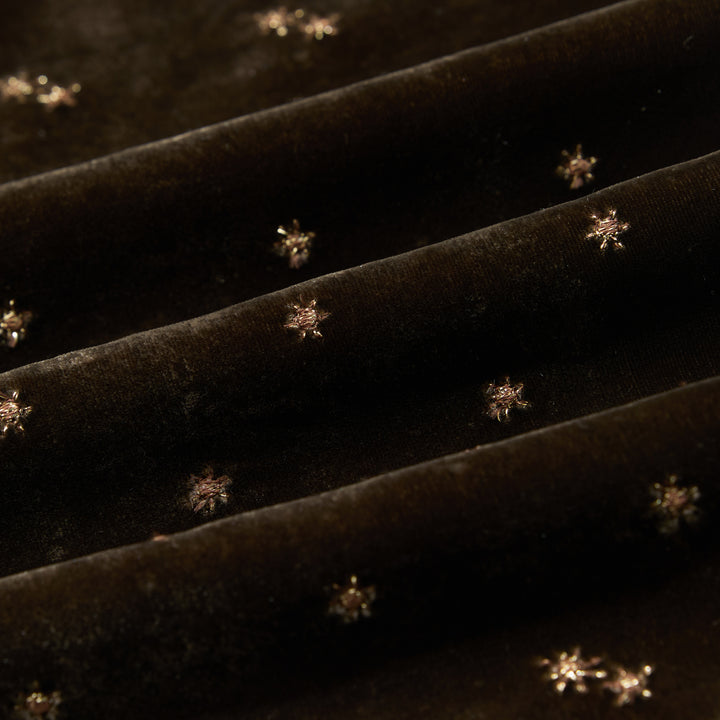 "Imperial Garden Teatime"法國細針嵌點刺繡工藝絲絨長褲—Silent Gleam微光成詩