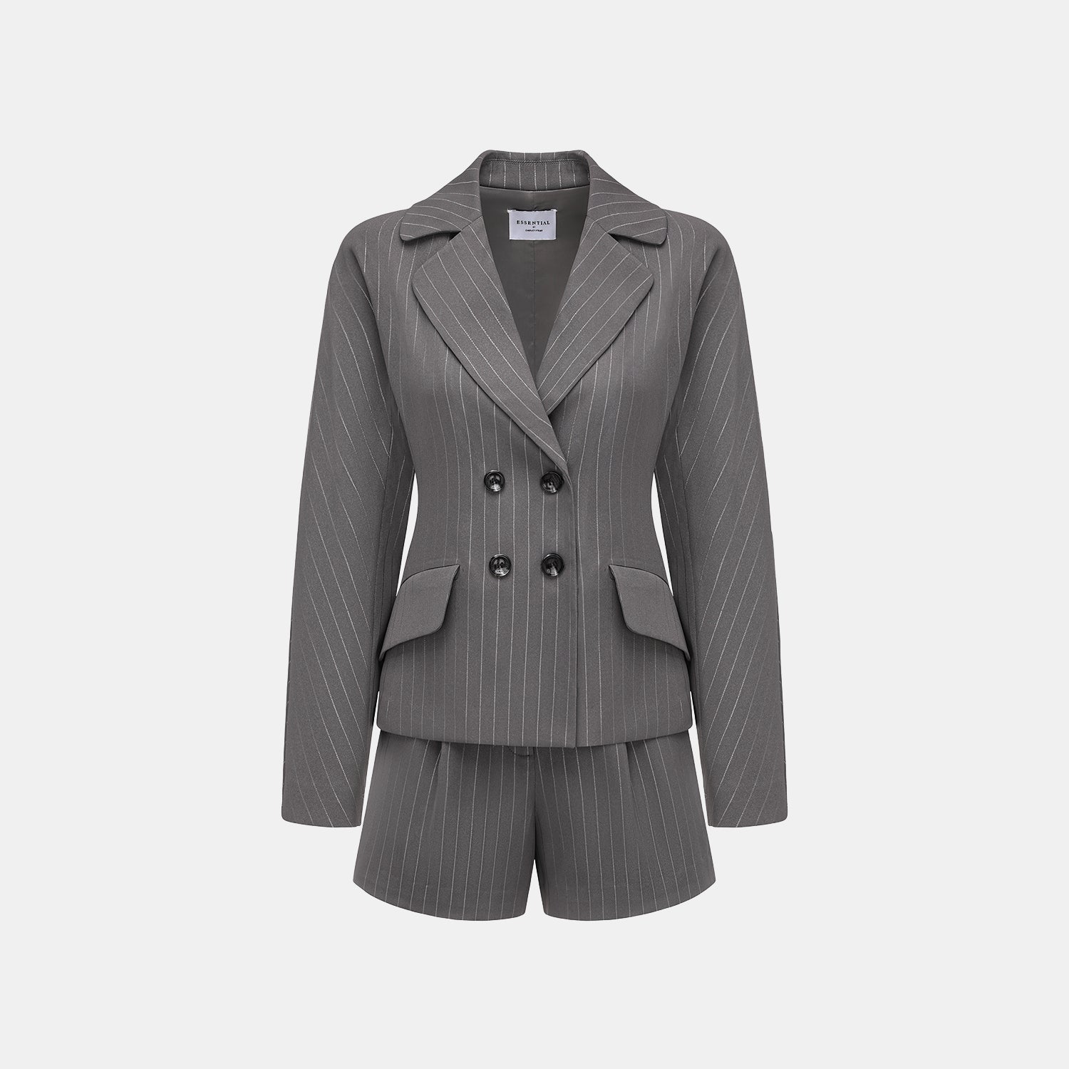 "Speak Sleek." 銀織工藝直條修身西裝外套—Urban Reverie藝境漫游