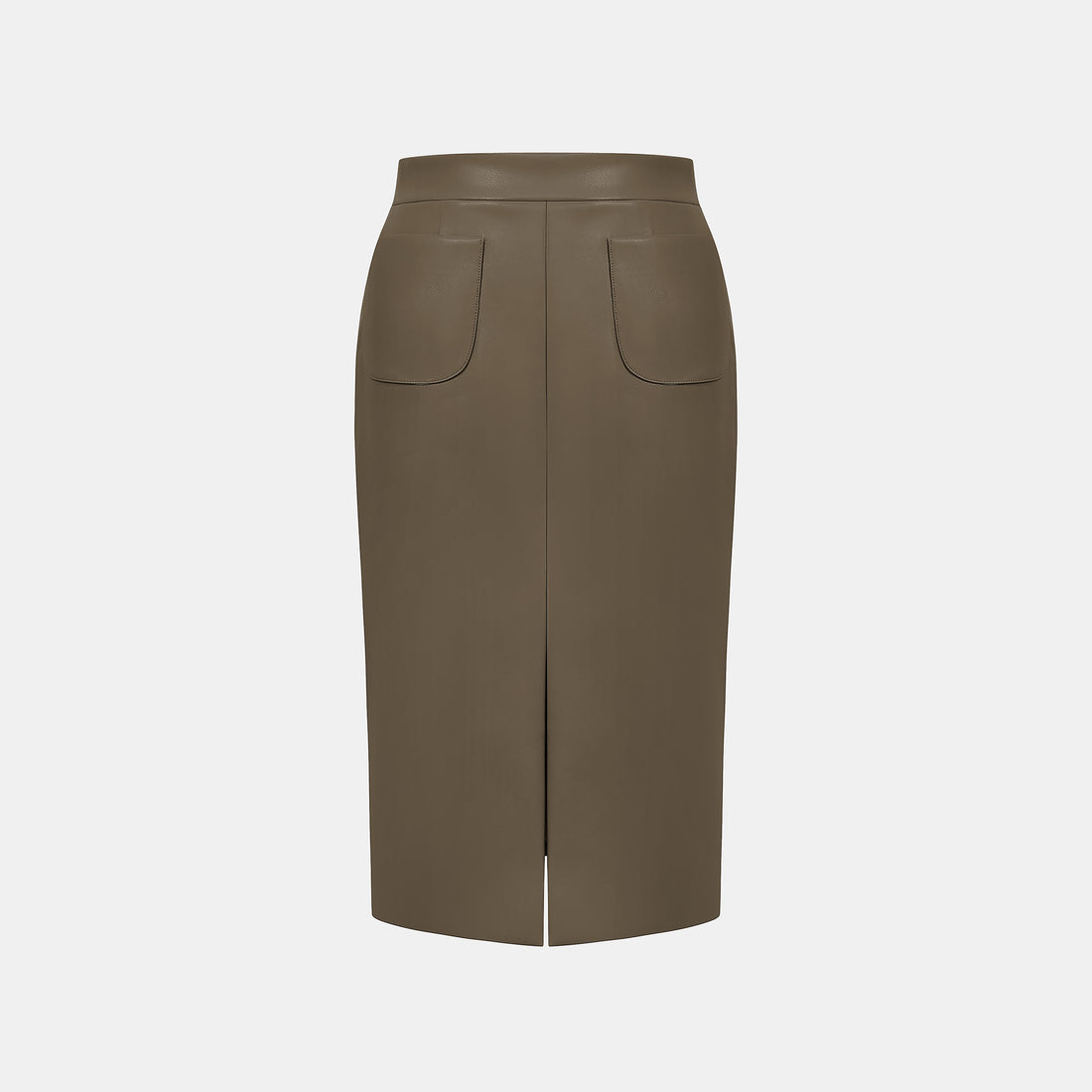 “Easy-go Chic” 純素皮精裁切皮工藝鉛筆裙—Chocolate Lab巧克香氣