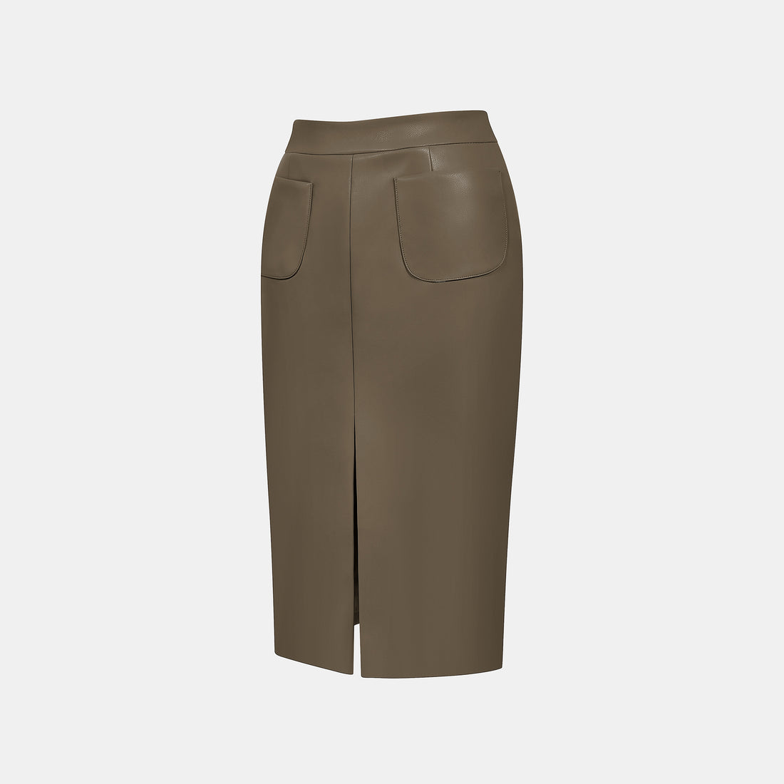 “Easy-go Chic” 純素皮精裁切皮工藝鉛筆裙—Chocolate Lab巧克香氣