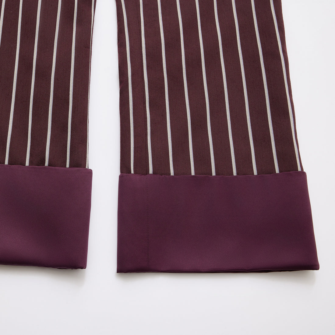 "Speak Sleek."義大利頂級羊毛直條西裝九分褲—Rouge Nuit醺紅夜語